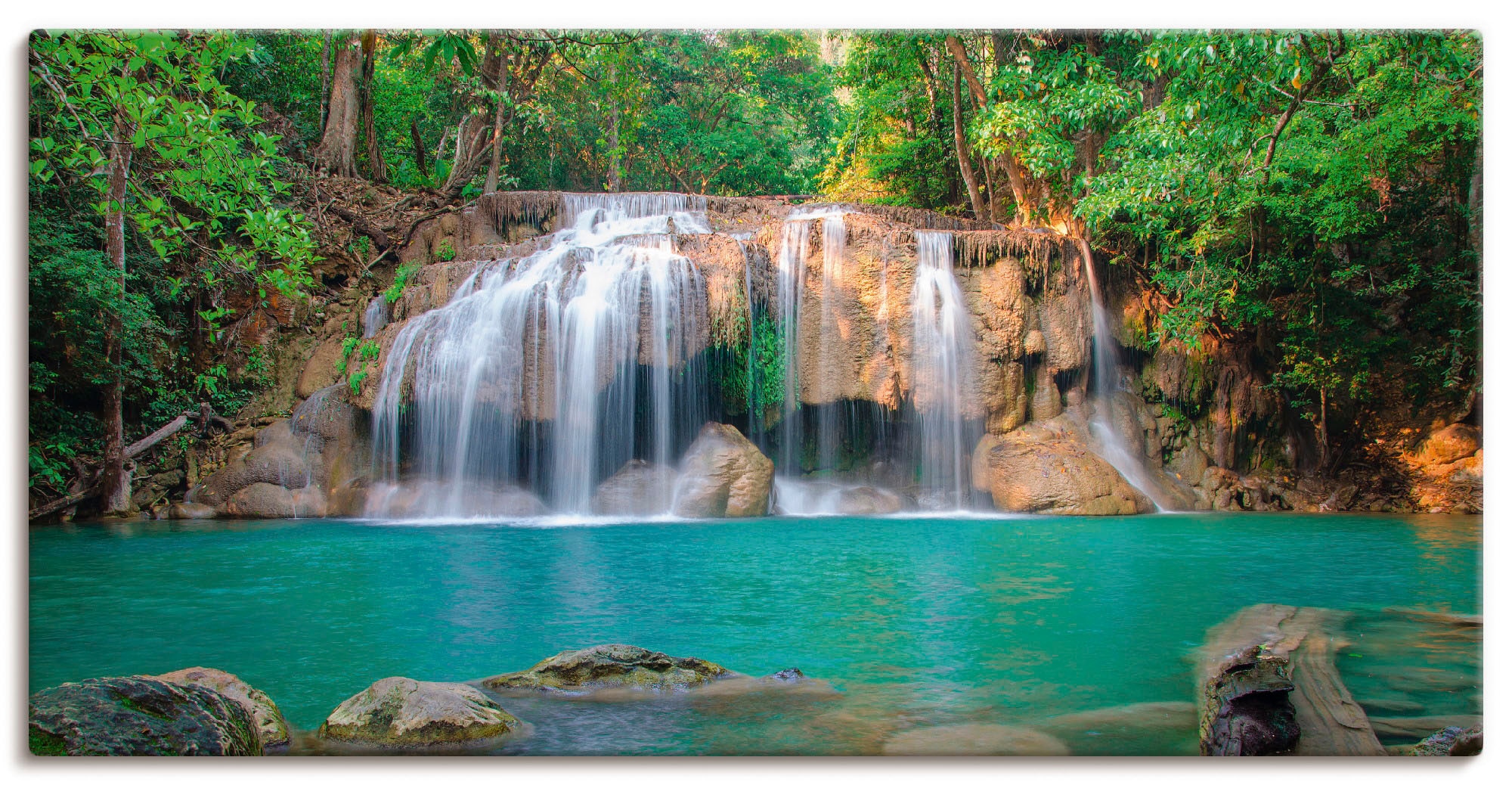 »Wasserfall in Poster Leinwandbild, National (1 Wandaufkleber Park«, Artland St.), im oder als Größen Wandbild Gewässer, Wald bestellen auf Rechnung versch.