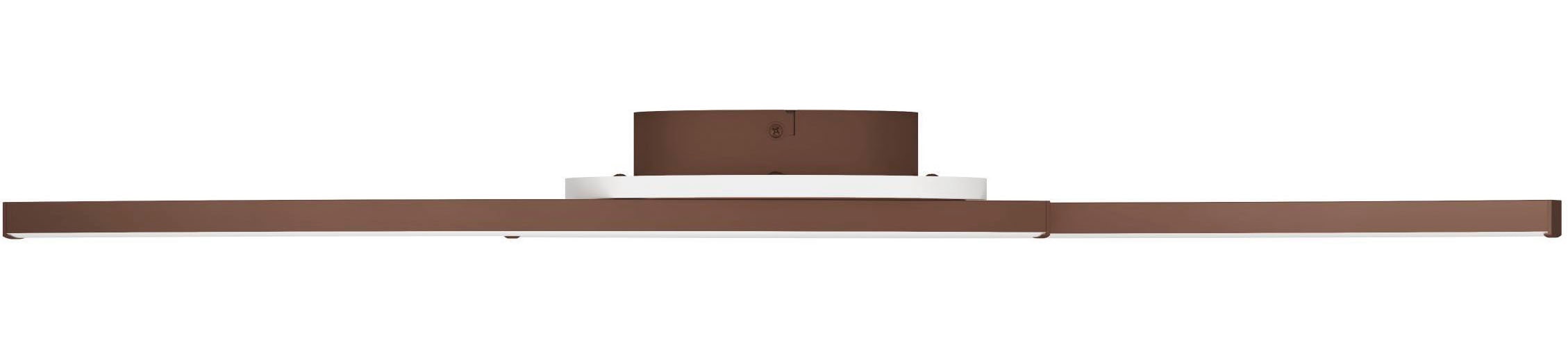 EGLO Deckenleuchte »Lungolago Deckenlampe, Bürolampe Decke aus Metall, Flurlampe, Lampe« LED-Modul 1 Stk. Neutralweiß Wand-/Deckenleuchte - L74 x B14 x H6 cm - bronze - 12W inkl.