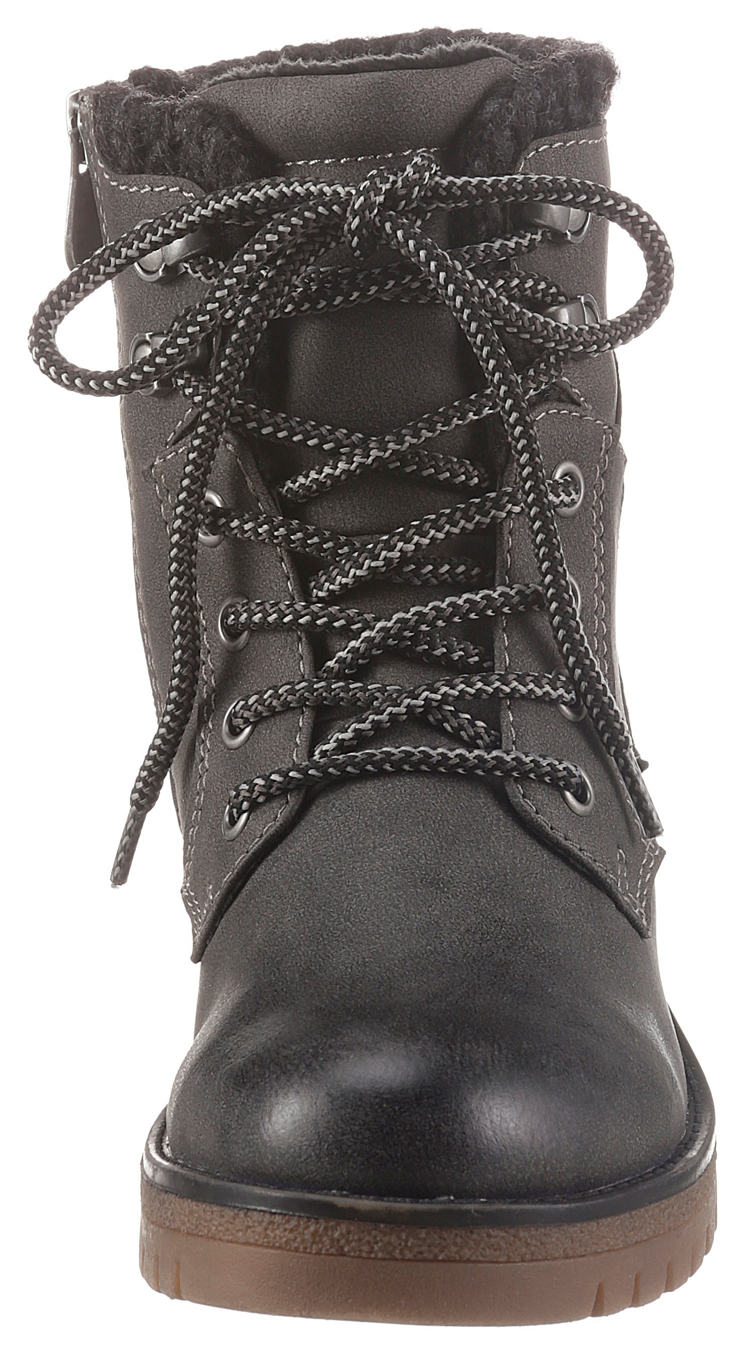 TOM TAILOR Schnürboots, mit Strickkragen