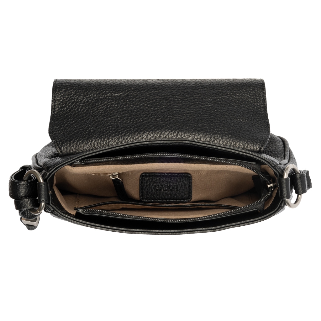 Gabor Satteltasche »Rosina« lässiger Look mit softem Material und markantem Metalldetail am Zipper