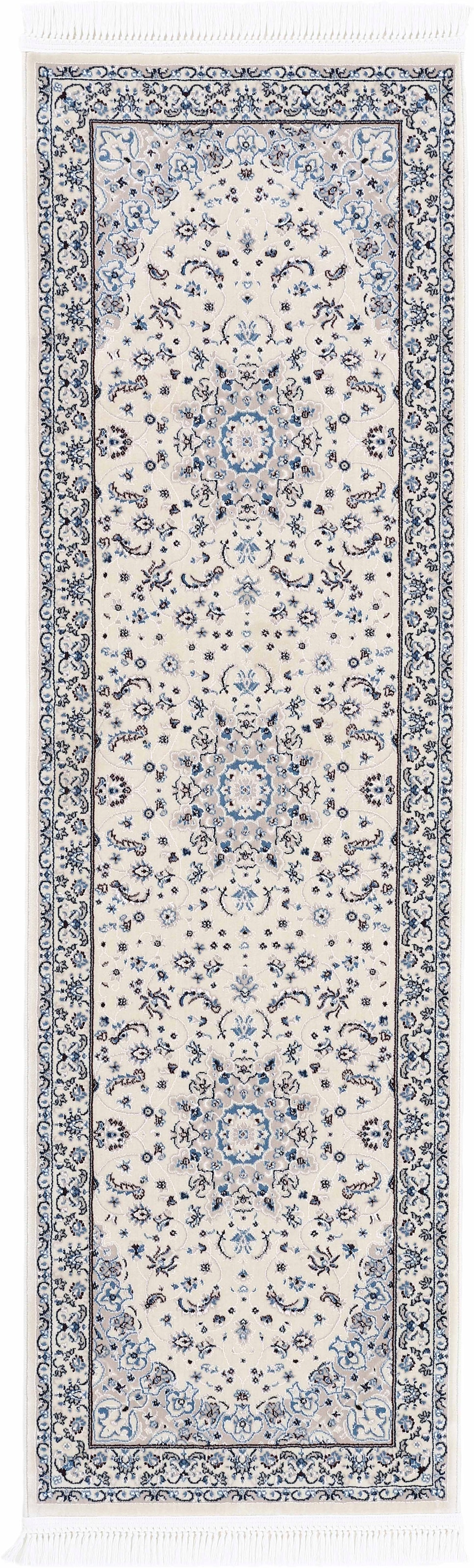 carpetfine Teppich »Nain Diane,  auch als Läufer«, rechteckig, 8 mm Höhe, Kurzflor mit Fransen, Vintage Orient Look, Wohnzimmer
