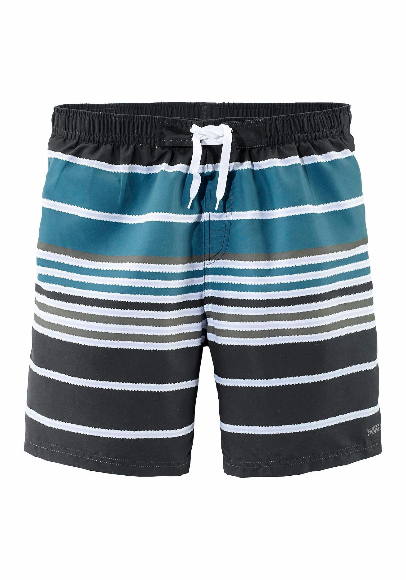 Bild von Buffalo Badeshorts, im Streifendesign in 2 Längen