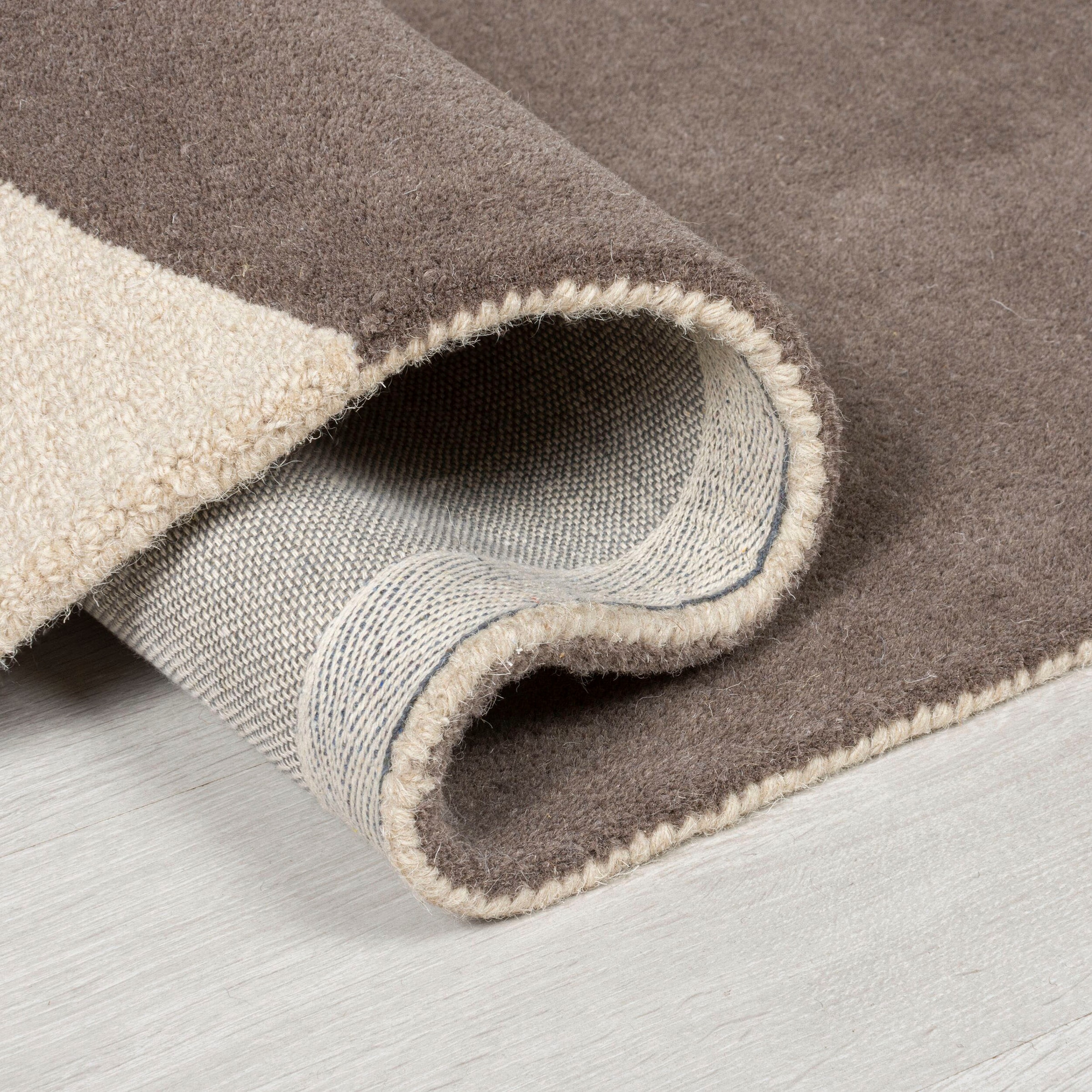 FLAIR RUGS Wollteppich »Glow, gemustert & modern«, rechteckig, 8 mm Höhe, fußbodenheizungsgeeignet, mit Hoch-Tief-Effekt