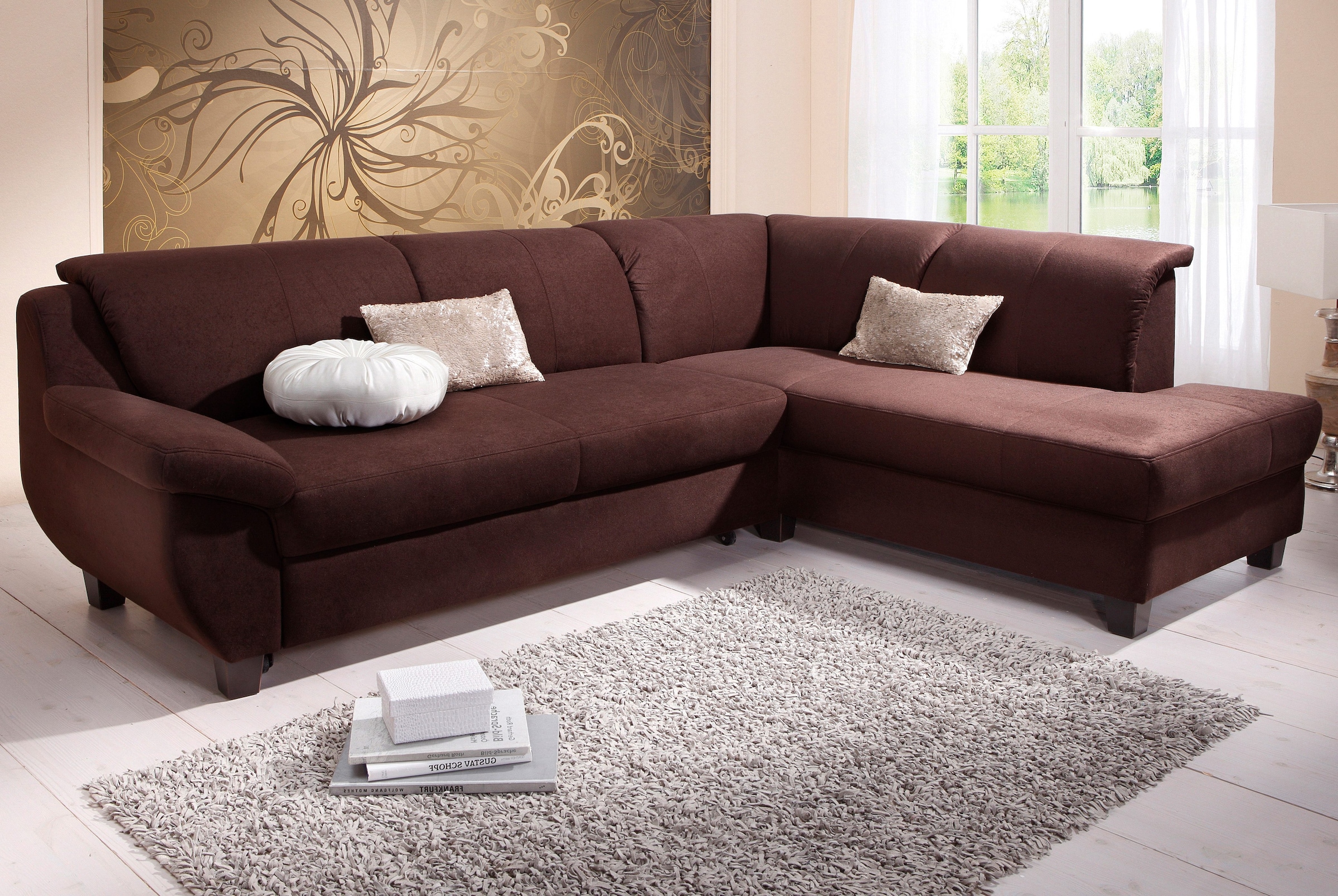 Home affaire Ecksofa »Yesterday Sitzbelastung 140 kg, L-Form«, wahlweise mit Bettfunktion, auch in Cord