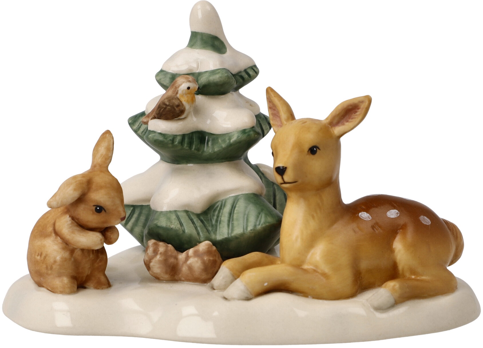 Goebel Weihnachtsfigur »Winterwald, Treffen auf Steingut, Waldtiere Raten Weihnachtsdeko«, kaufen der Figur 