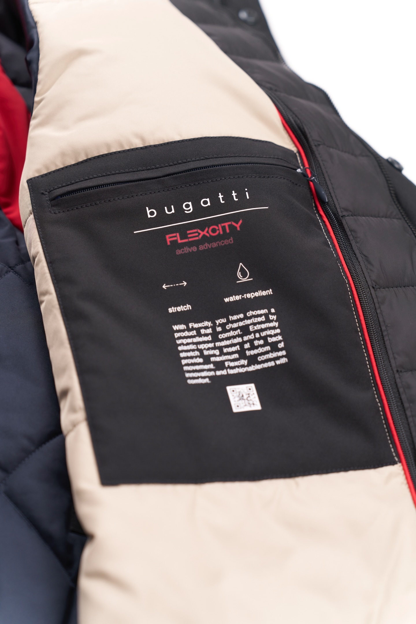 bugatti Langjacke, mit Kapuze, mit wasserfester Eigenschaft