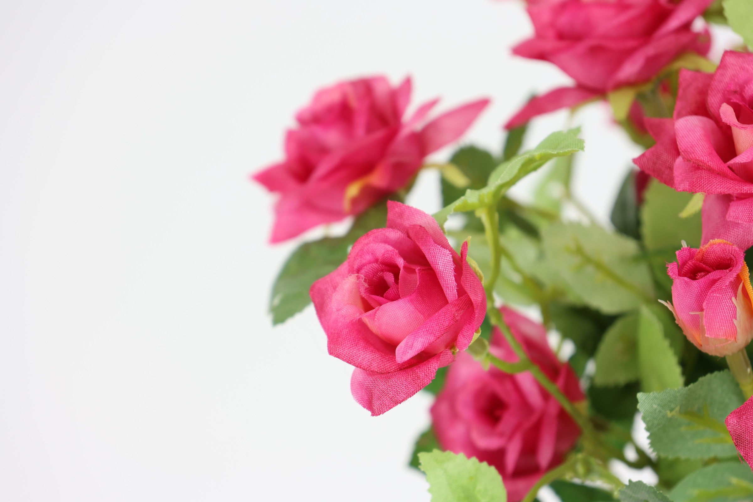 I.GE.A. Kunstblume »Wildrosen Busch im Topf«, Rosen Kunstrosen Kunstpflanze Blumen Künstliche Hochzeitsdeko