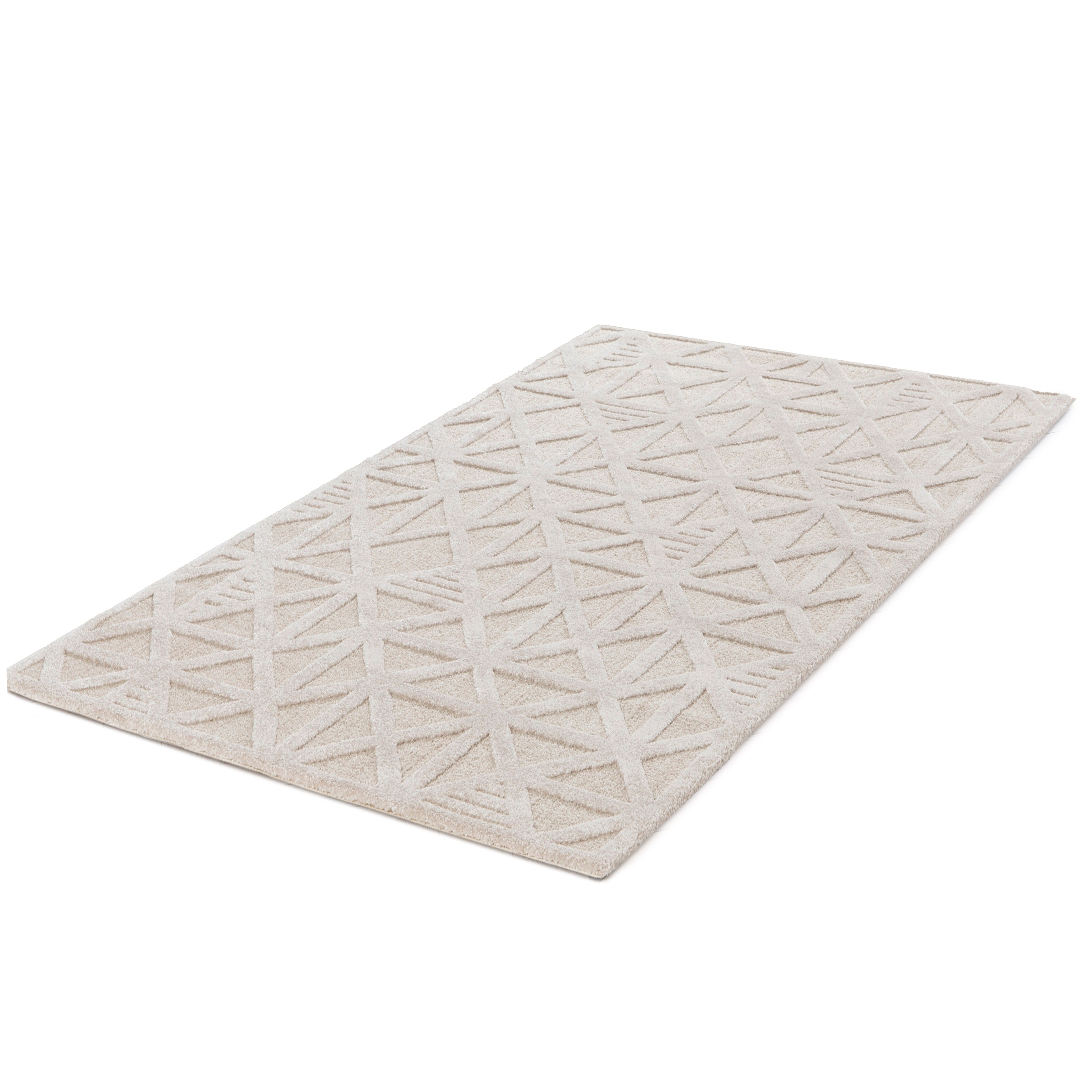 Primaflor-Ideen in Textil Teppich »COSMO Geo, Made in Belgium« rechteckig 14 mm Höhe modernes Design, Hoch-Tief Effekt, weicher Flor