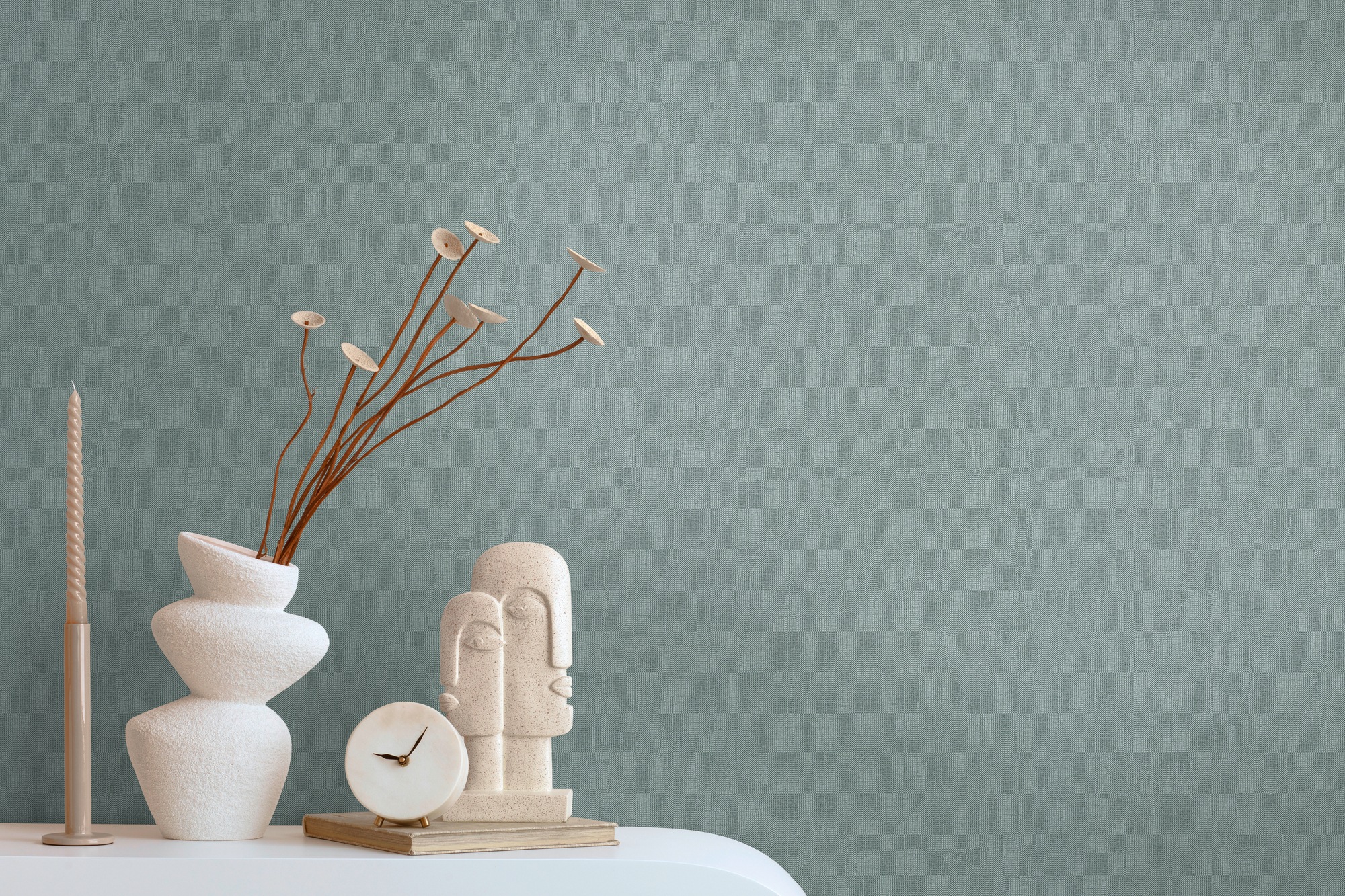 A.S. Création Vliestapete »Pure Elegance einfarbige Tapete Unitapete mit Struktur Landhaus« matt strukturiert Vliestapete Uni für Schlafzimmer Küche Wohnzimmer Einfarbig Design