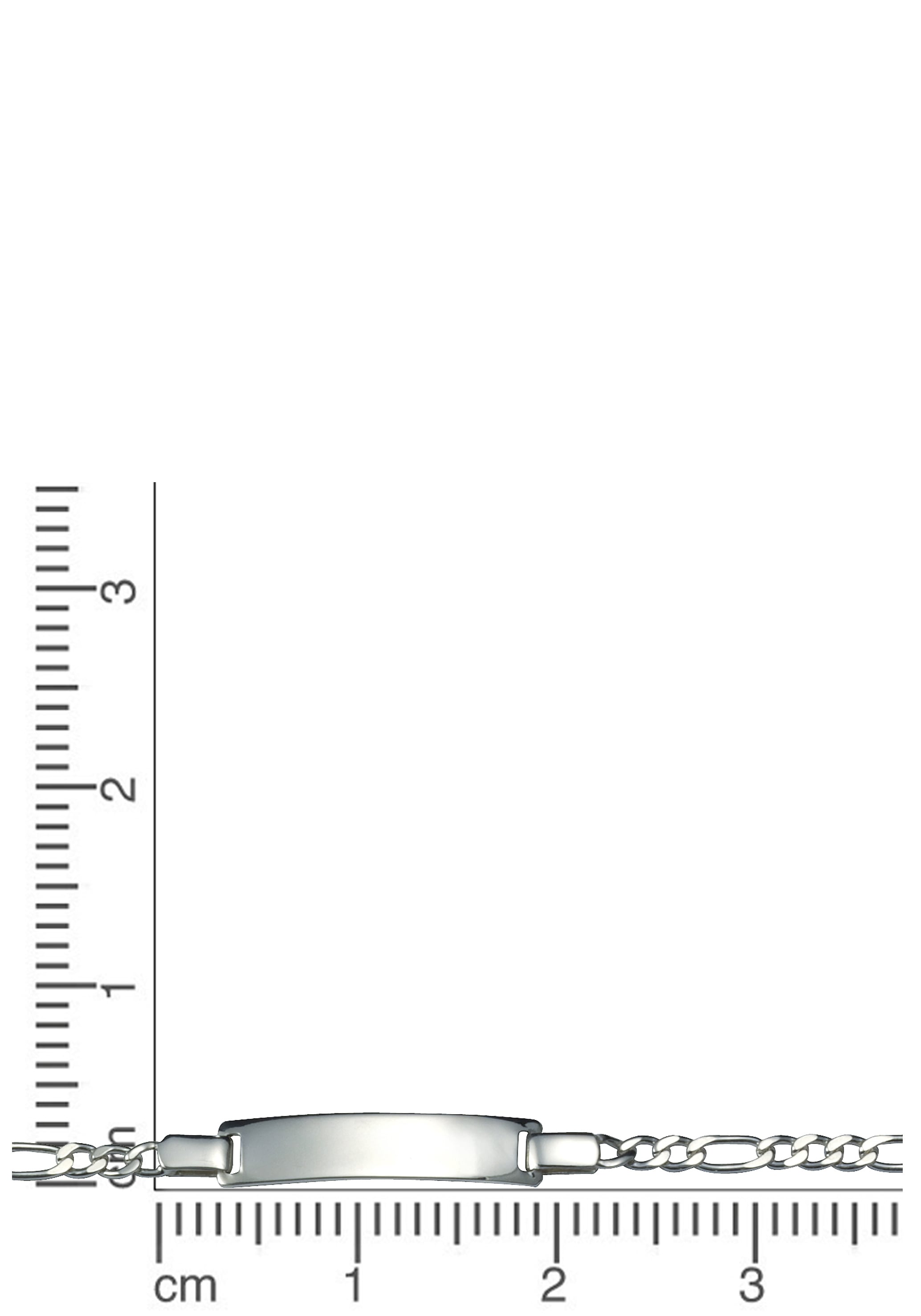 Firetti Armband GRAVURwunsch Gravur jetzt %Sale Mail 925 per »Schmuck mit senden, Silber Taufe ID-Platte im Armkette Geburtstag Figarokette«, Geschenk Weihnachten Anlass