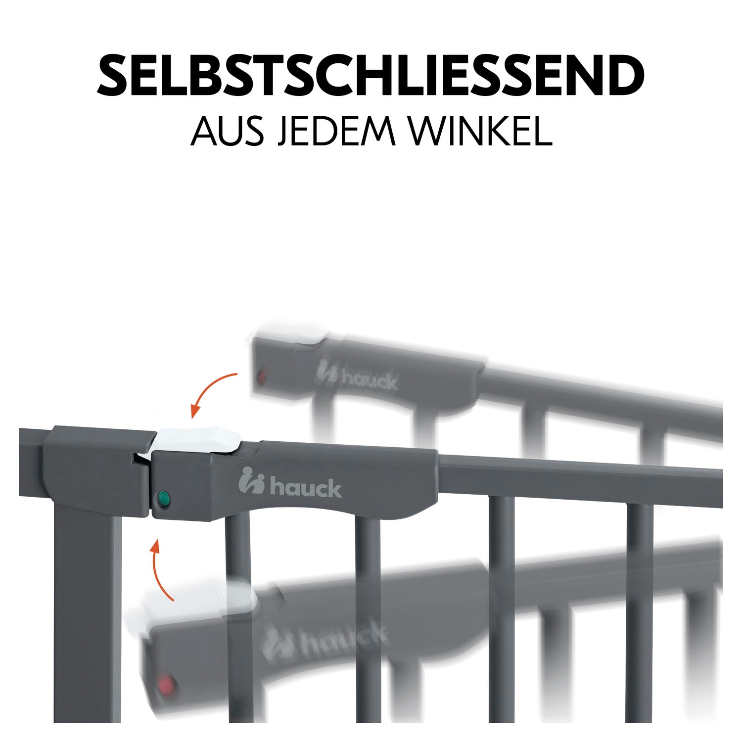 Hauck Türschutzgitter »Clear Step Autoclose 2, Dark Grey«, auch als Treppenschutzgitter verwendbar