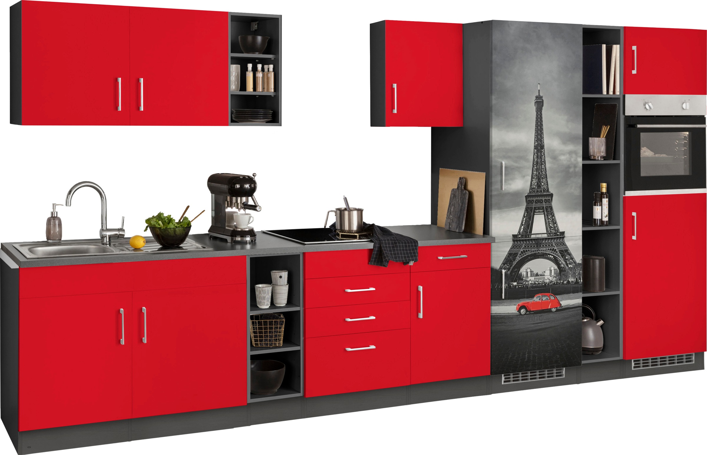 KOCHSTATION Küchenzeile »KS-Paris«, ohne E-Geräte, Breite 390 cm günstig online kaufen