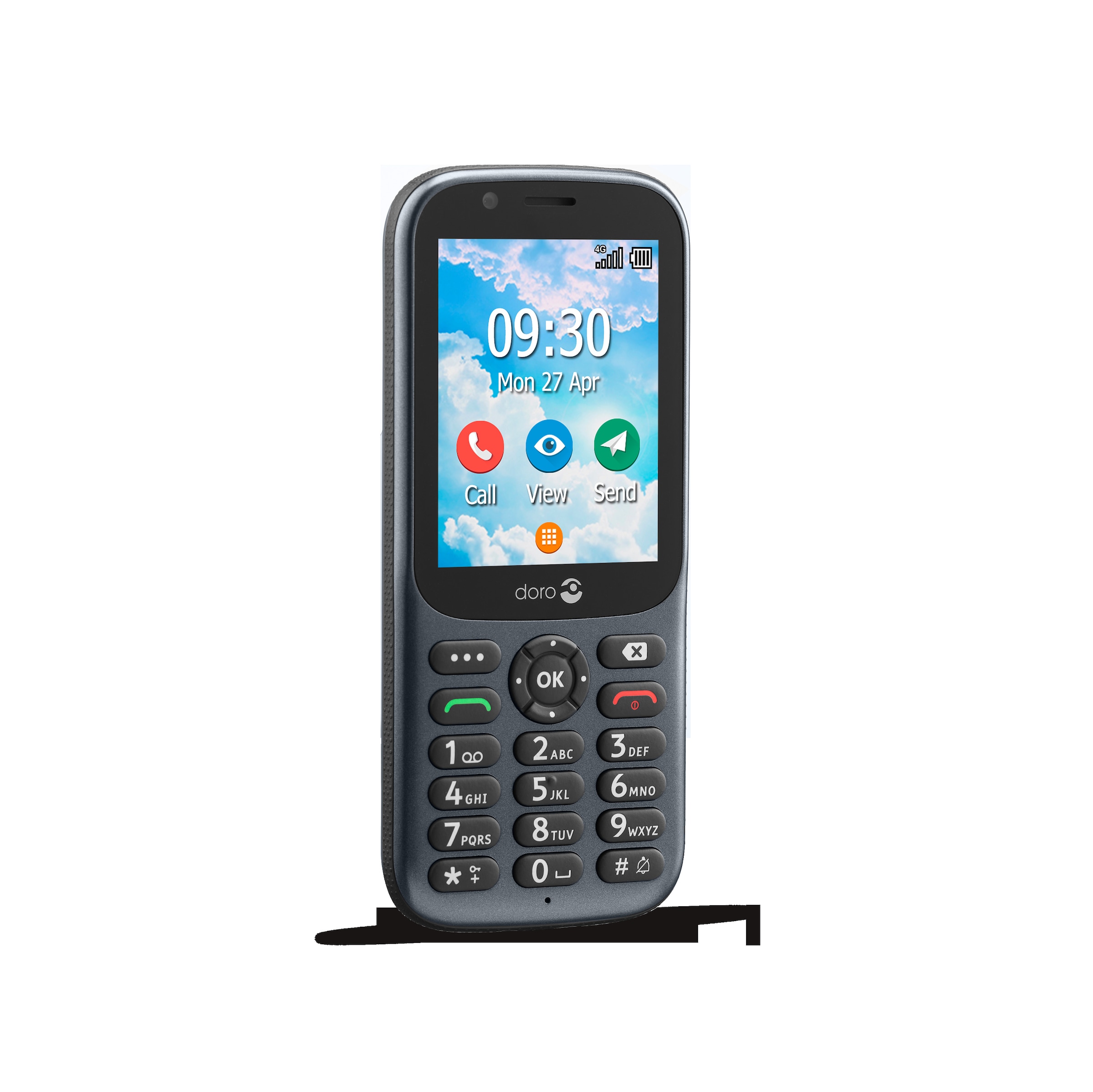 Doro Smartphone »730X«, dunkelgrau, 7,11 cm/2,8 Zoll, 1,3 GB Speicherplatz, 3 MP Kamera