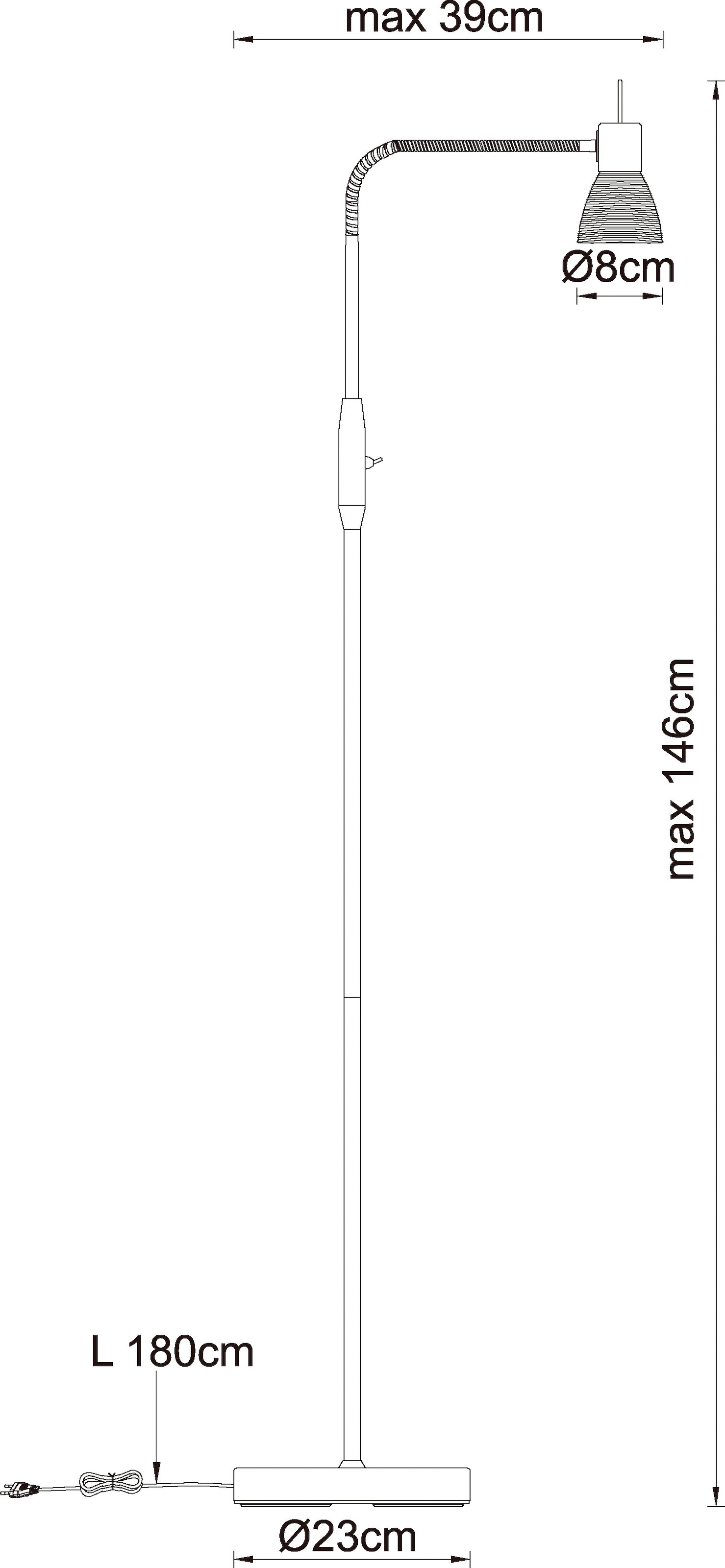 GLOBO LIGHTING Stehlampe »PANNA«, Leuchtmittel E14 | ohne Leuchtmittel, Stehleuchte/Wohnzimmer/Schlafzimmer/Flur
