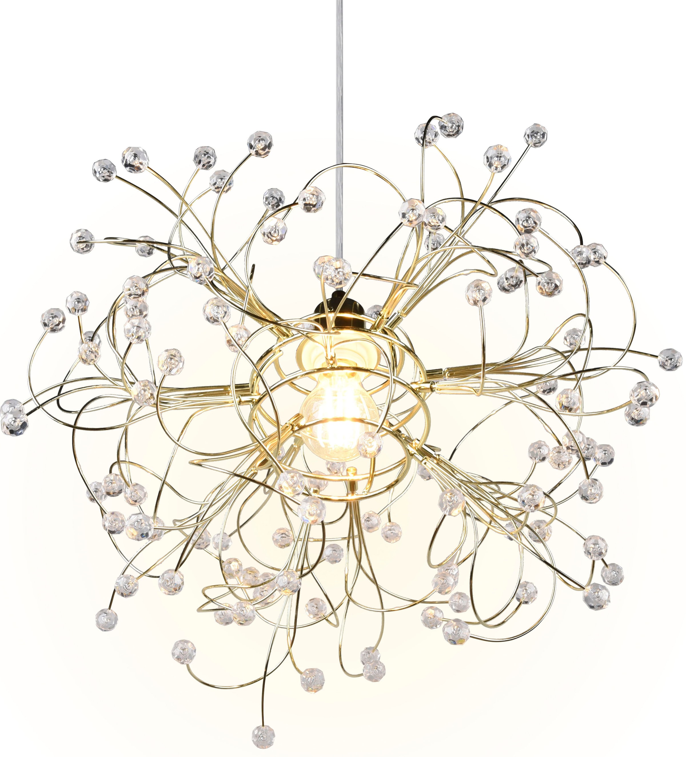 REALITY Leuchten Pendelleuchte »Gloria« E27 1 Stk. warmweiß - kaltweiß Hängelampe höhenverstellbar max 150cm, exkl 1xE27 max 40W, Ø 52cm