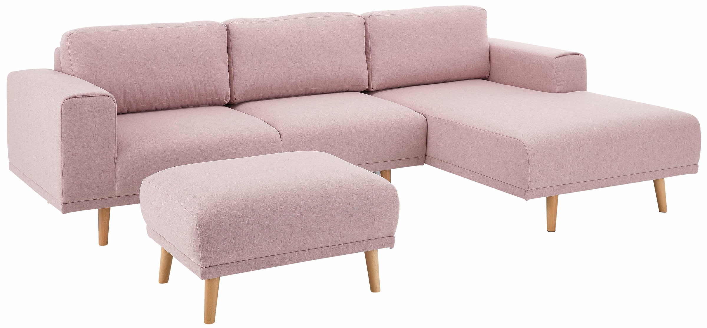Home affaire Ecksofa »Lasse L-Form«, im scandinavischen Stil mit Holzfüßen
