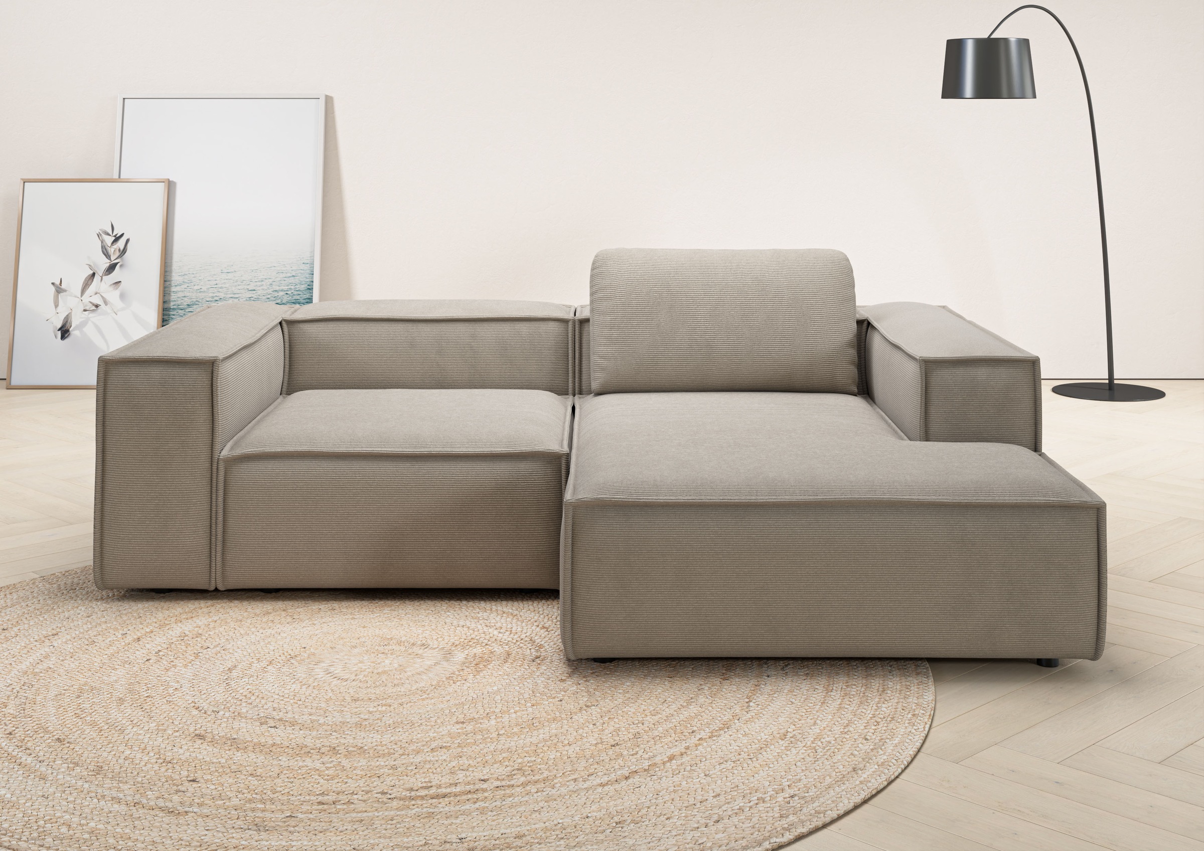 Places of Style Ecksofa »Watertown, kompakte L-Form, 246 cm breite für klei günstig online kaufen