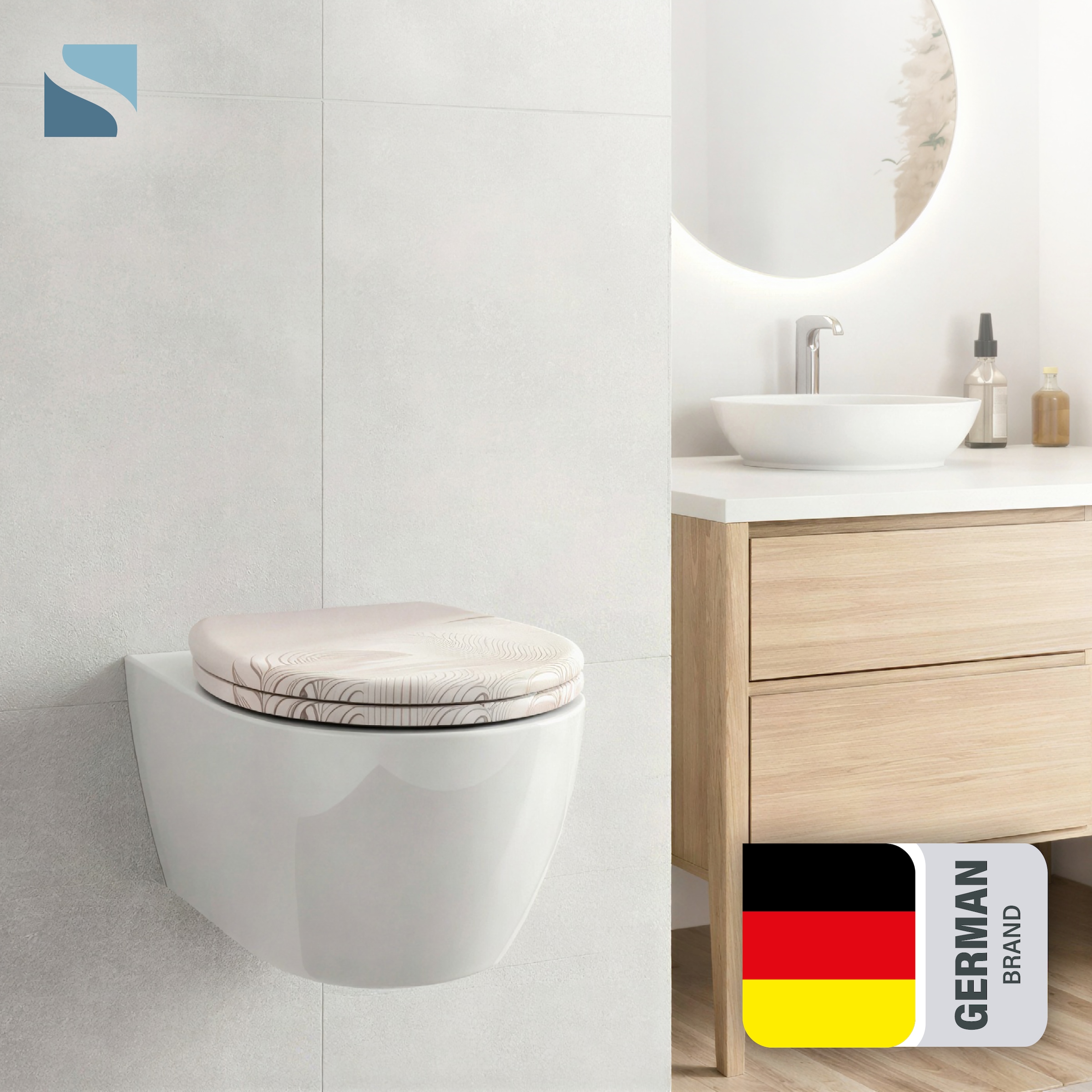 Schütte WC-Sitz »PALM LEAVES« Toilettendeckel, Absenkautomatik, Schnellverschluss, O-Form, bis 175kg