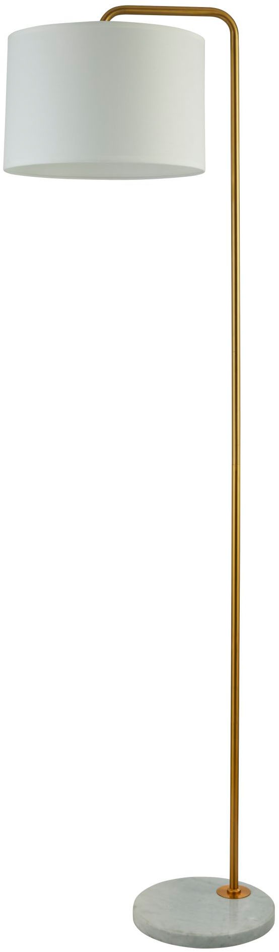 Searchlight Stehlampe »Gallow Floor Lamp - Antique Gold, Marble Base & White Shade« E27 1 Stk.