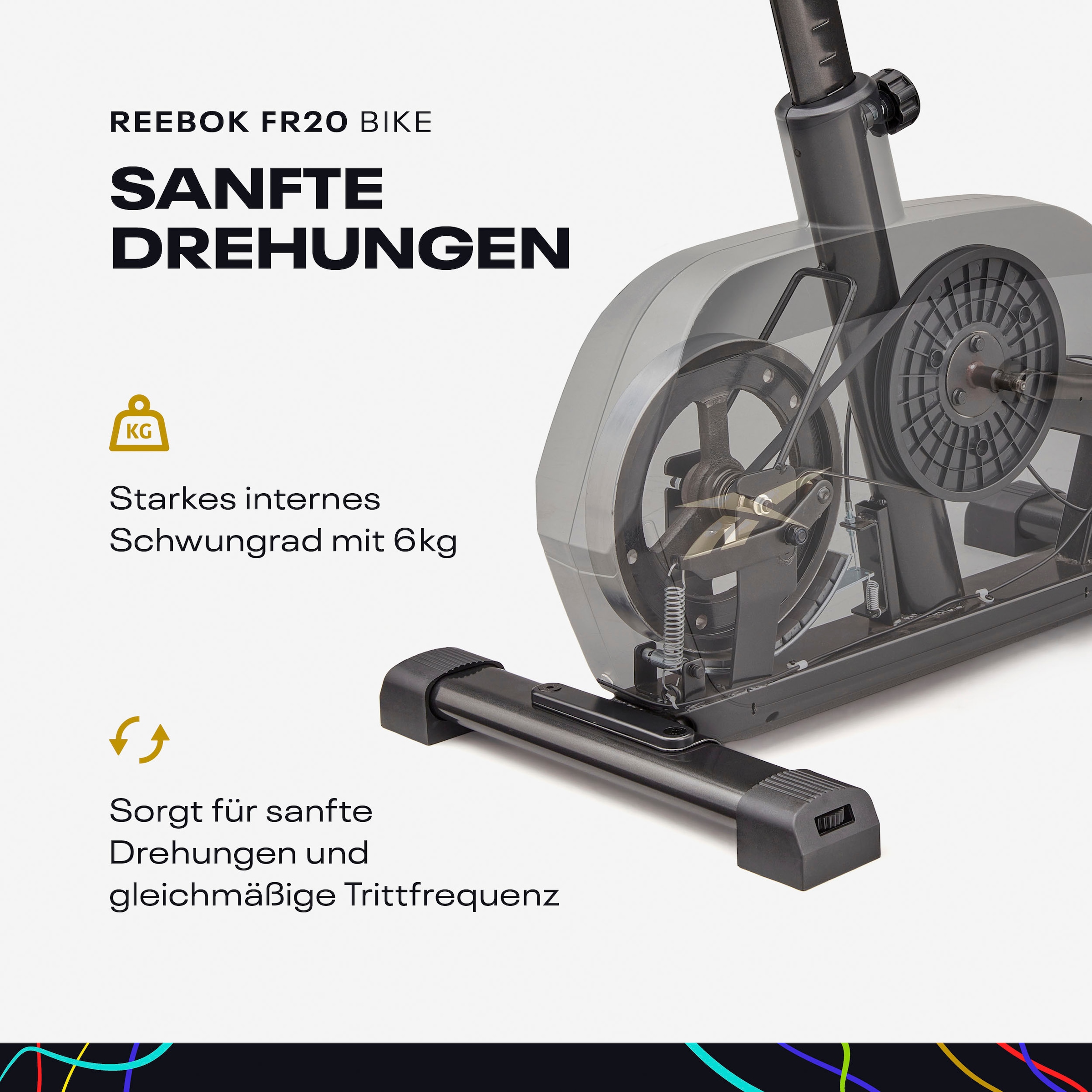 Reebok Heimtrainer »FR20 Heimtrainer« 120 kg max. Benutzergewicht, Fahrrad, 8 Widerstandsstufen