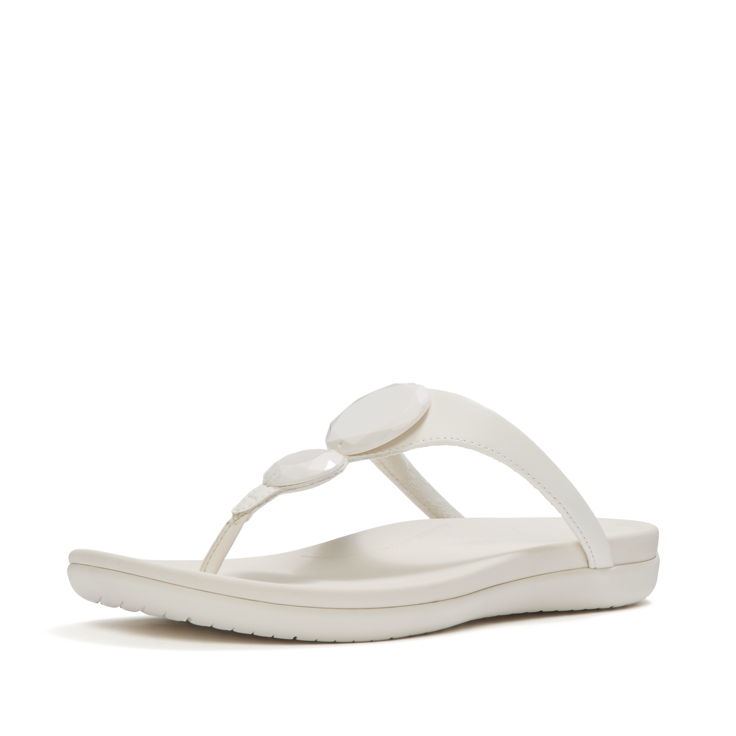Fitflop Zehentrenner »SOLAY GLOSSY-DISC TOE-POST SANDALS«  Dianette, Sommerschuh mit Metallic Detail