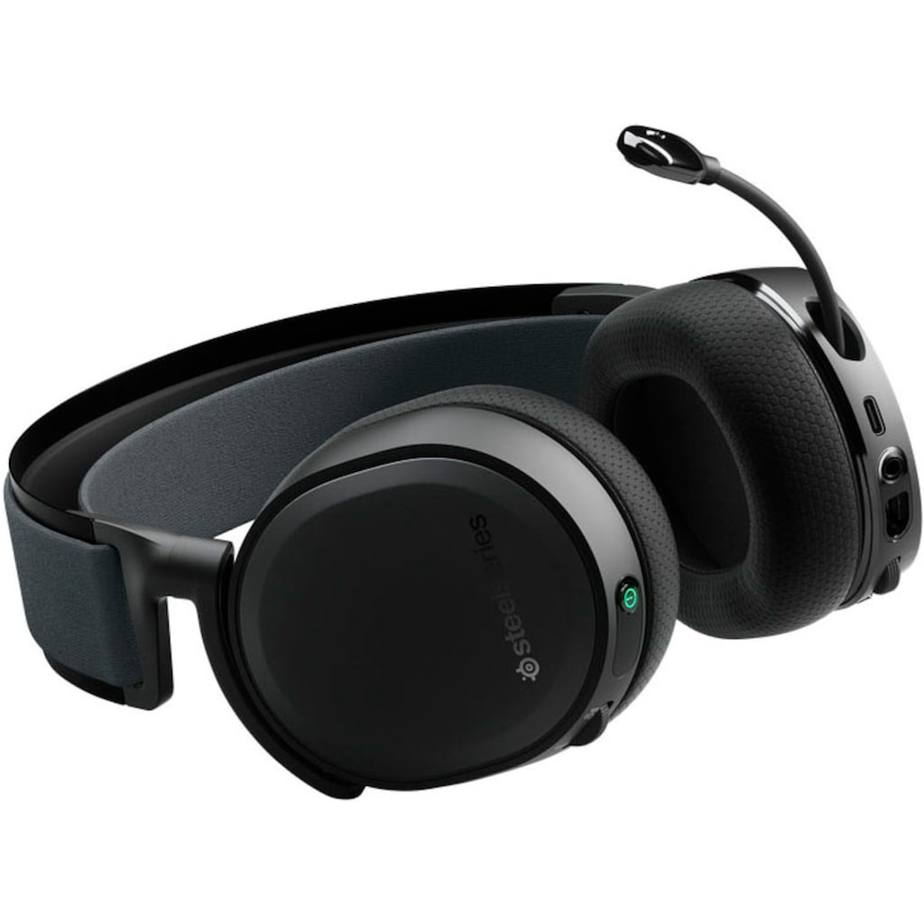 SteelSeries Gaming-Headset »Arctis 7+ Black Gaming Headset«, WLAN (WiFi), Geräuschisolierung