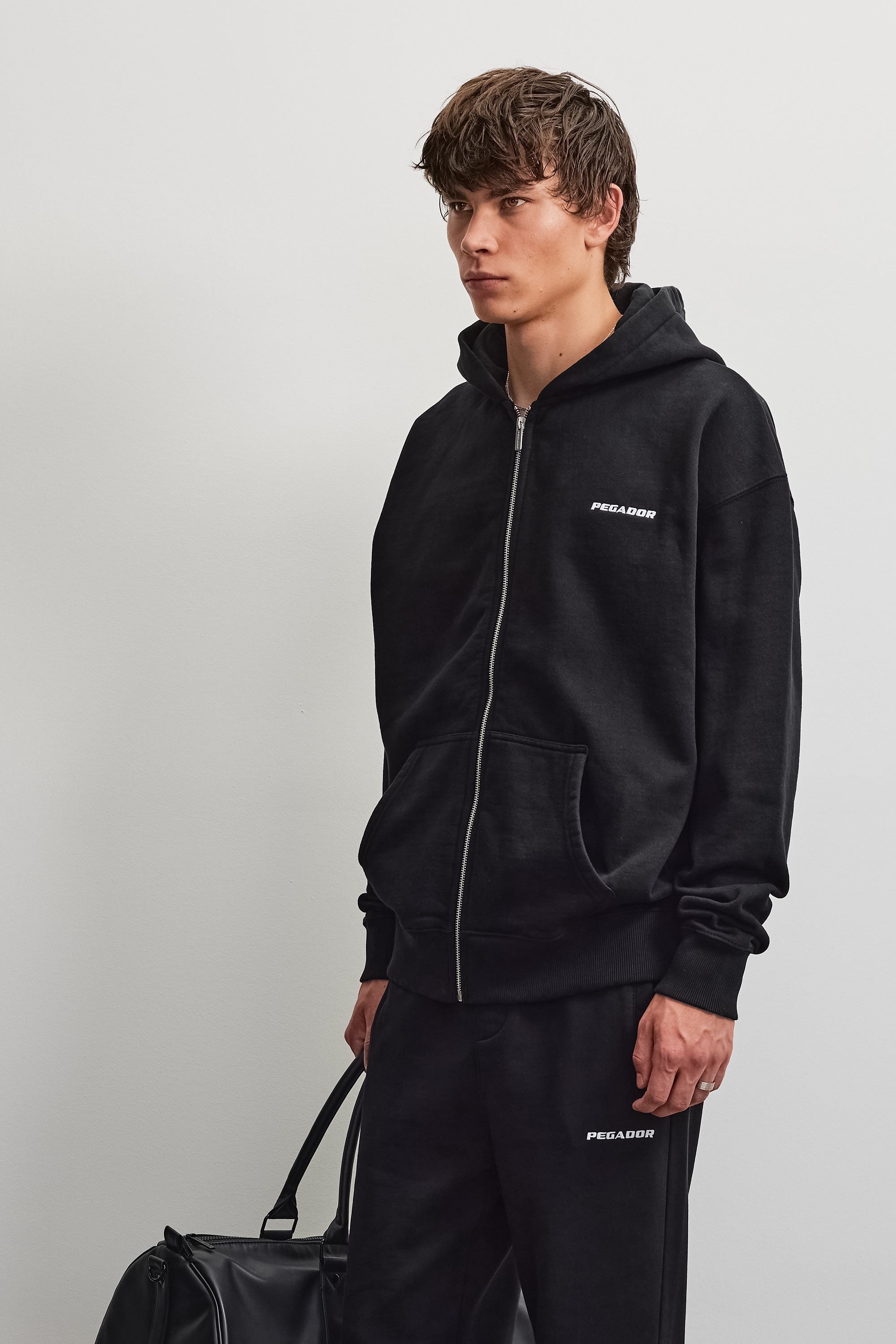 PEGADOR Kapuzensweatjacke »Logo Oversized Sweat Jacket« Baumwollmischung, oversize