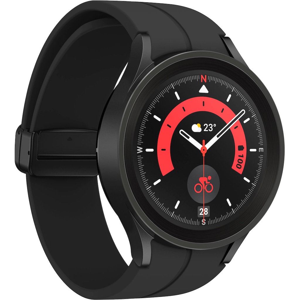 Samsung Smartwatch »Galaxy Watch 5 Pro 45mm BT«, (Wear OS by Samsung Fitness Uhr, Fitness Tracker, Gesundheitsfunktionen)