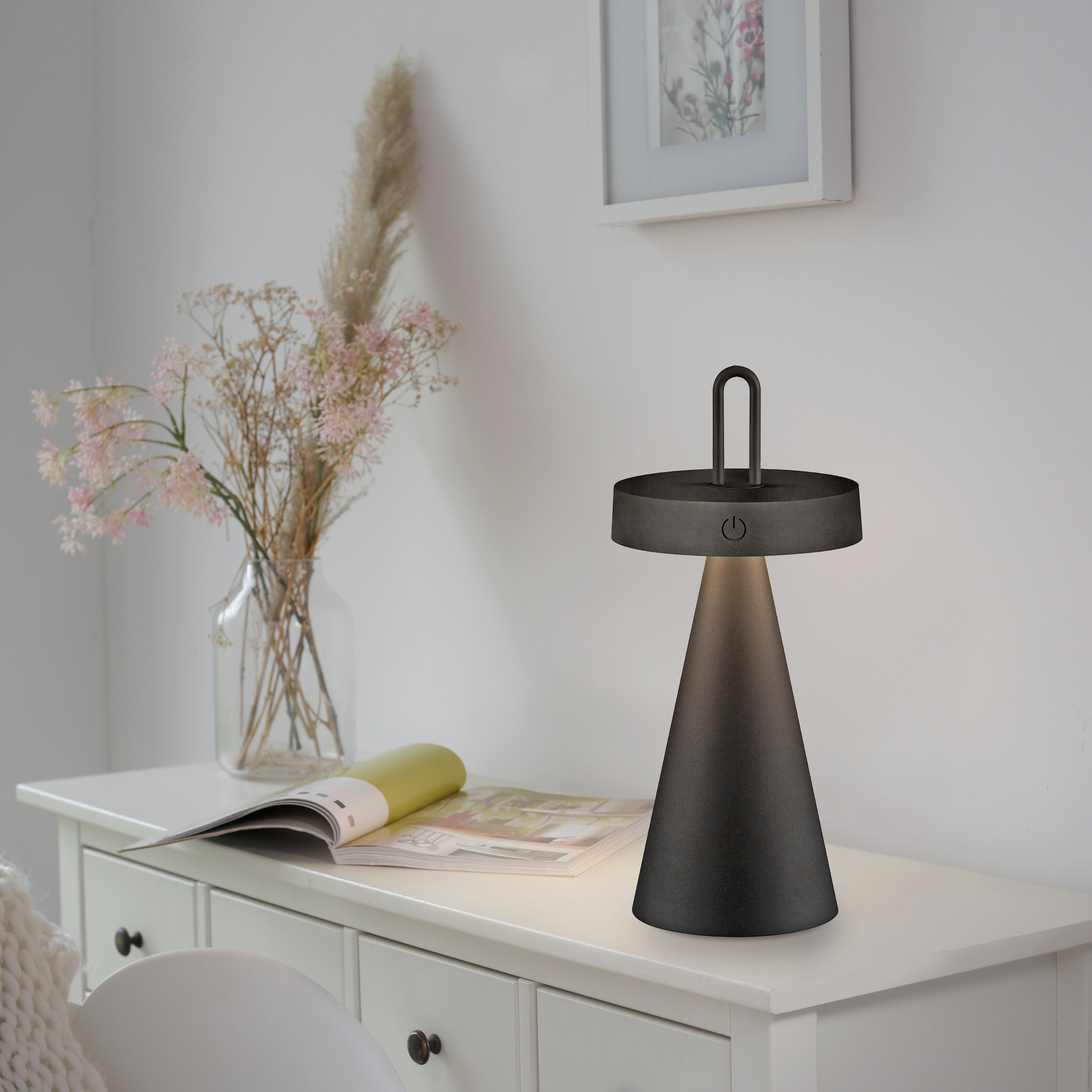 JUST LIGHT Tischleuchte »ALWA«, 1 flammig, Leuchtmittel LED-Modul | LED fest integriert, Akkuleuchte