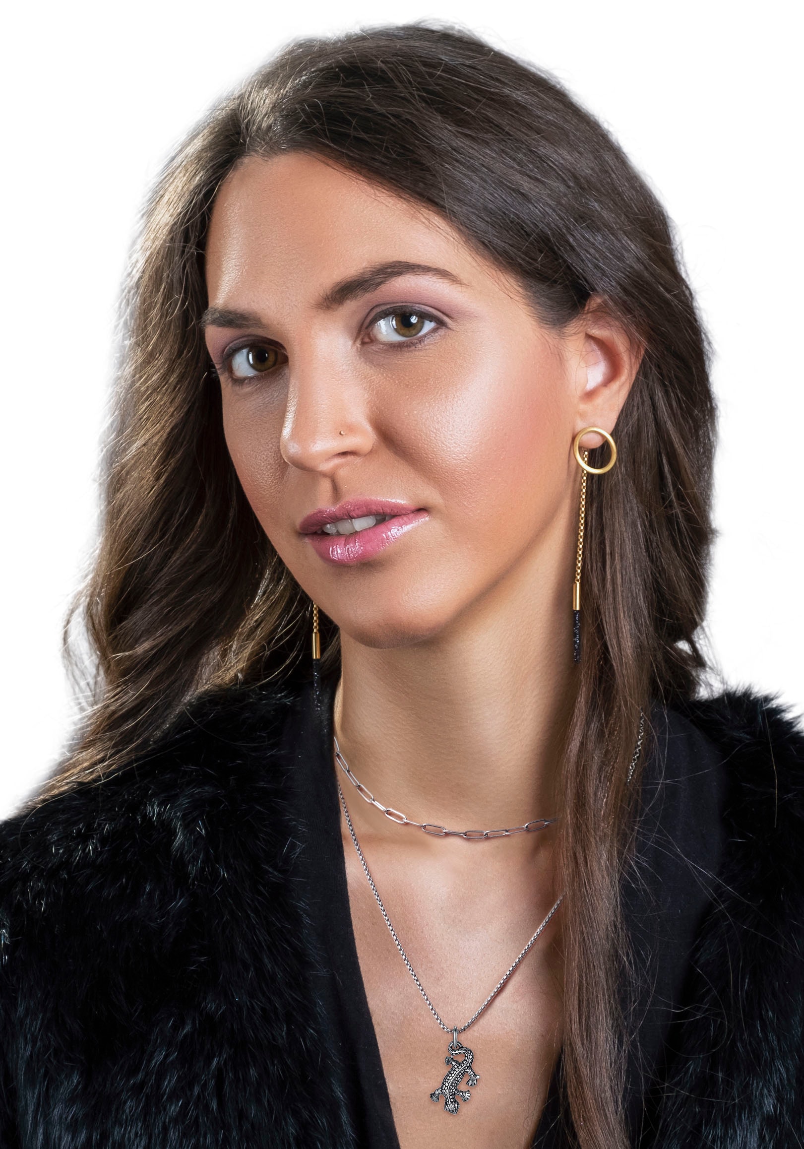 Firetti Kette mit Anhänger »Schmuck Geschenk Gecko«, (Set, 1 tlg.)