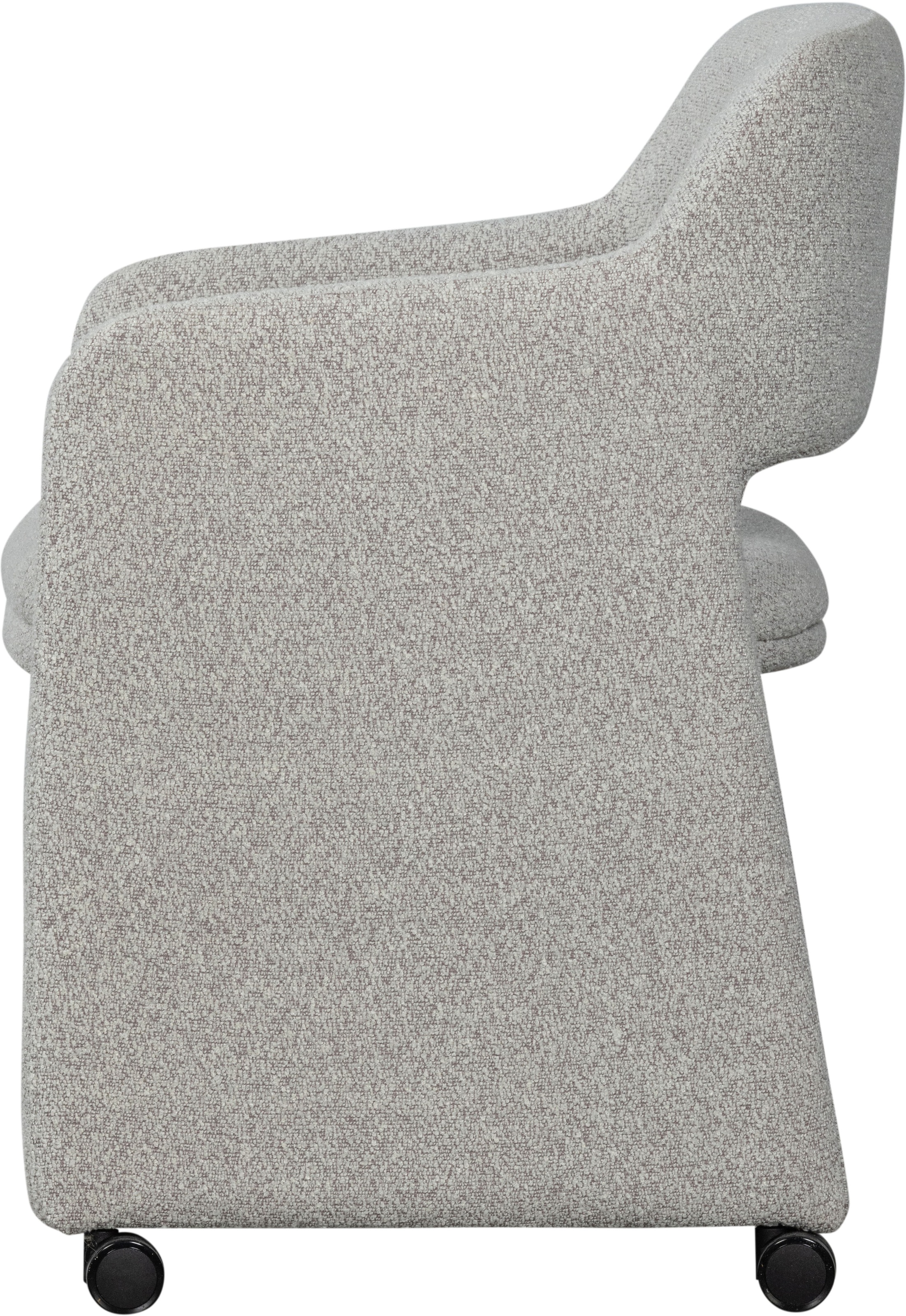 WOOOD Esszimmerstuhl »Lyric mit Ceyo-Bouclé-Bezug und Rollen B 59 x T 58 x H 79 cm« () Tragkraft 120 kg, Hohe Verschleißfestigkeit, montiert geliefert