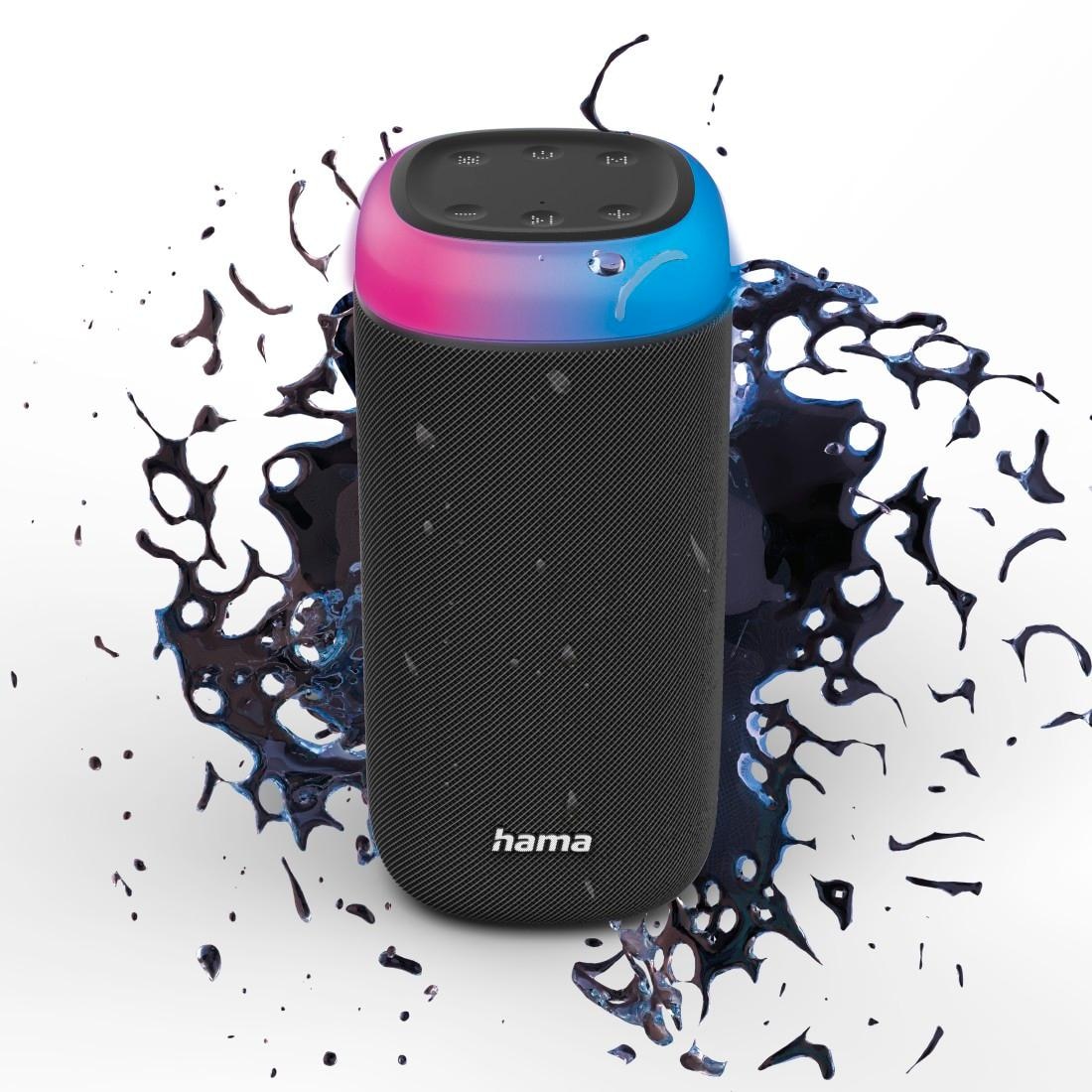 Hama Bluetooth-Lautsprecher »Bluetooth Box Xtra LED spritzwassergeschützt« bestellen Raten Bass auf 30 Sound W 360ᵒ