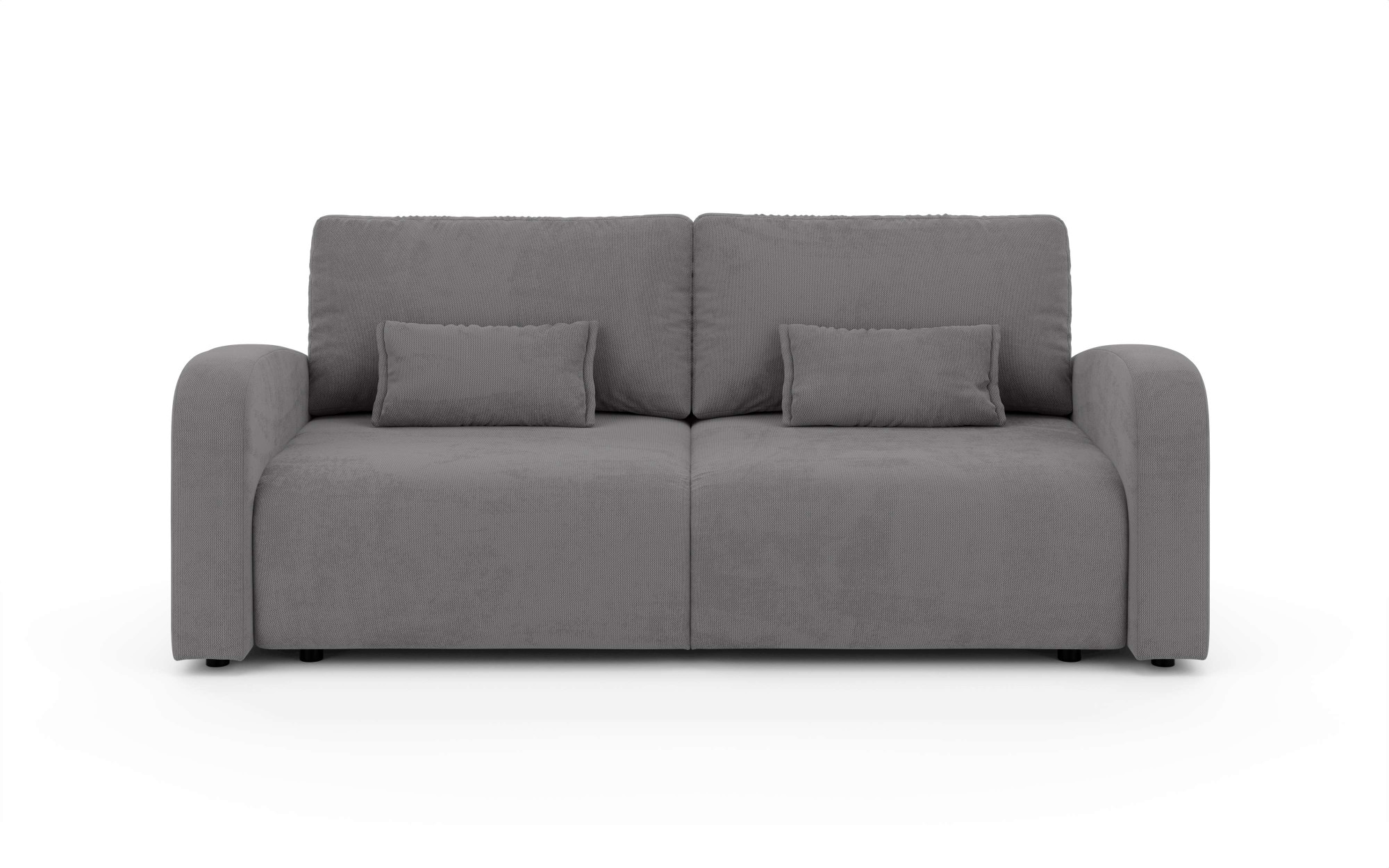 INOSIGN 3-Sitzer »JIGGS wahlweise Schlafsofa mit Bettkasten, Maße B/H/T: 228/96/110 cm«, Sofa mit Wellenunterfederung, enthält 2 Rückenkissen und 2 Zierkissen