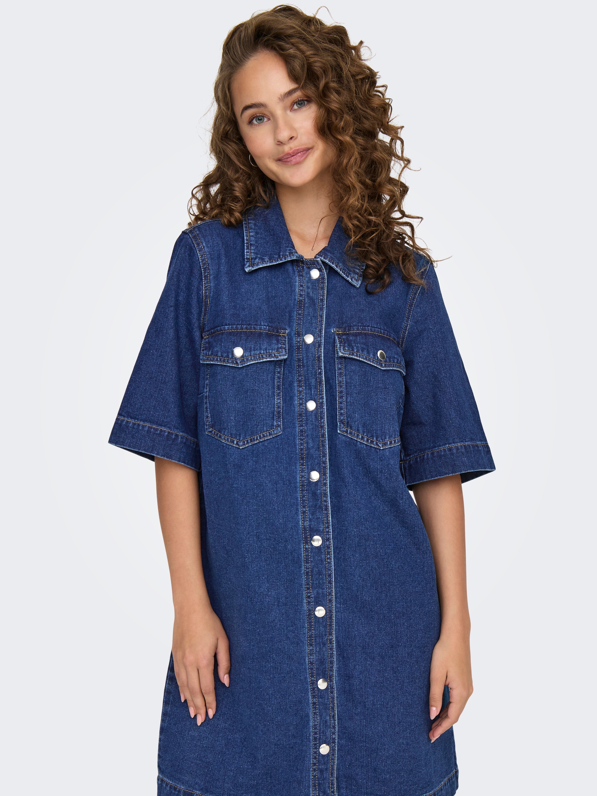 ONLY Jeanskleid »ONLBELLE S/S BUTTON DRESS DNM GUA NOOS«