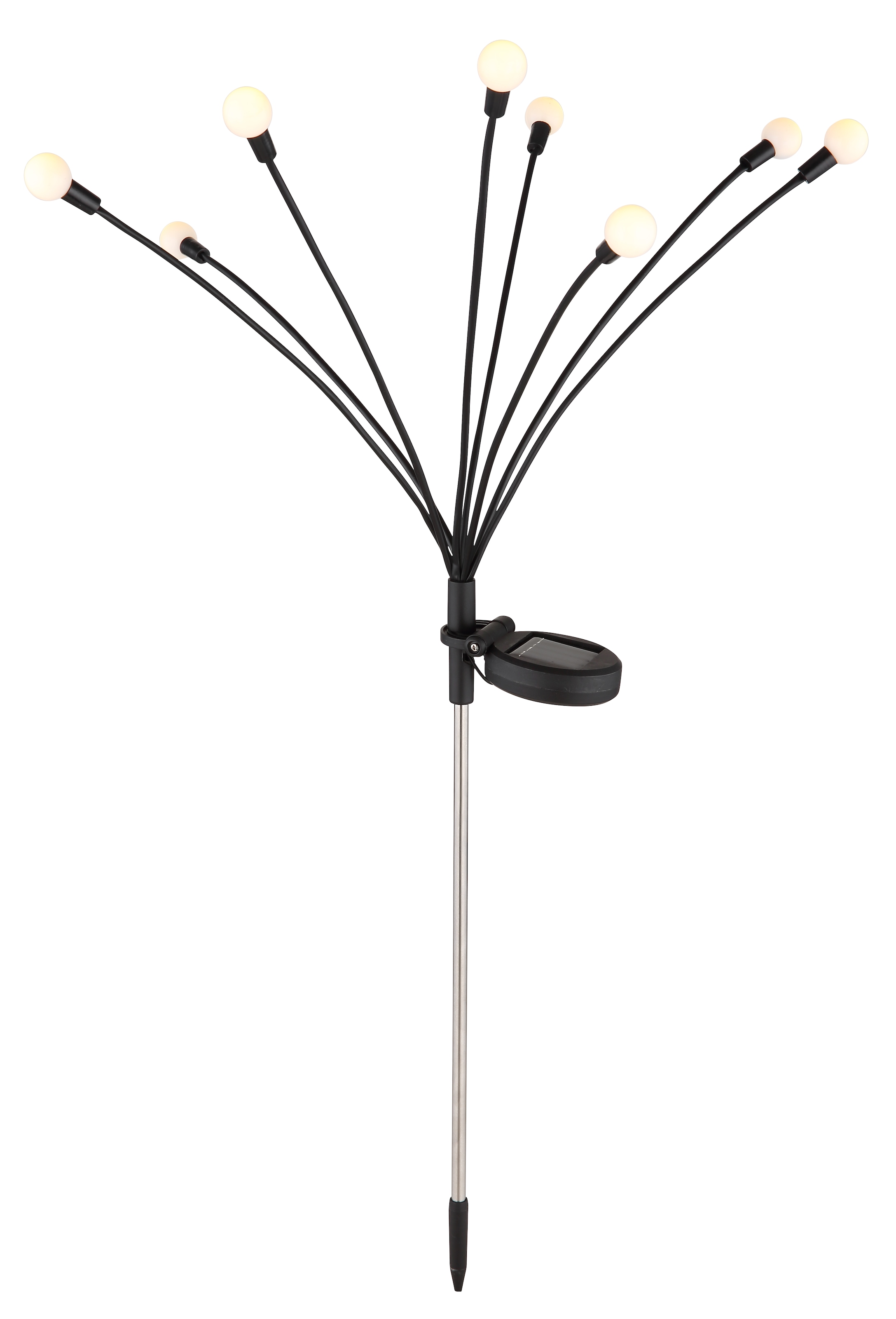 GLOBO LIGHTING LED Solarleuchte »SOLAR«, 8 flammig, Leuchtmittel LED-Modul | LED fest integriert, Solarlampe für Garten, Toller Lichteffekt, mit Erdspieß