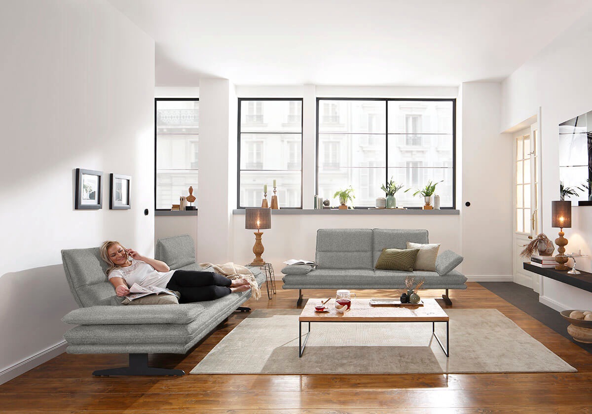 W.SCHILLIG 2,5-Sitzer »broadway, Designsofa mit tollem Sitzkomfort«, Sitztiefenverstellung, Kopfteil- & Seitenteilverstellung, Breite 216cm