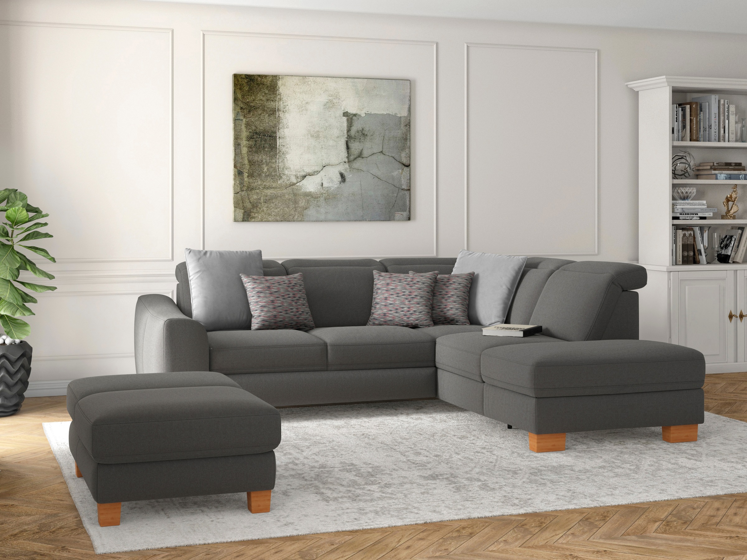 sit&more Ecksofa »Dundee L-Form« mit Federkern und Massivholzfüßen, wahlwei günstig online kaufen