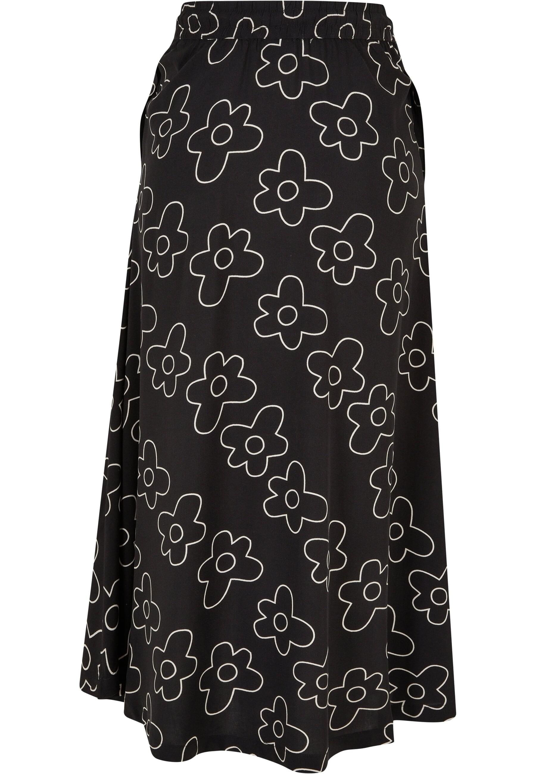 URBAN CLASSICS Jerseyrock »Urban Classics Damen Ladies Viscose Midi Skirt« 1 Stk.