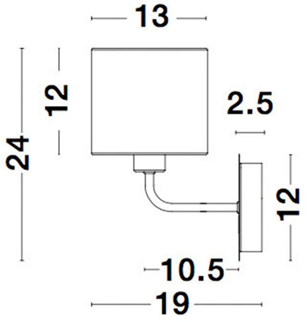 Nova Luce Wandleuchte »BITONTO« E27 1 Stk. Ohne Beleuchtung