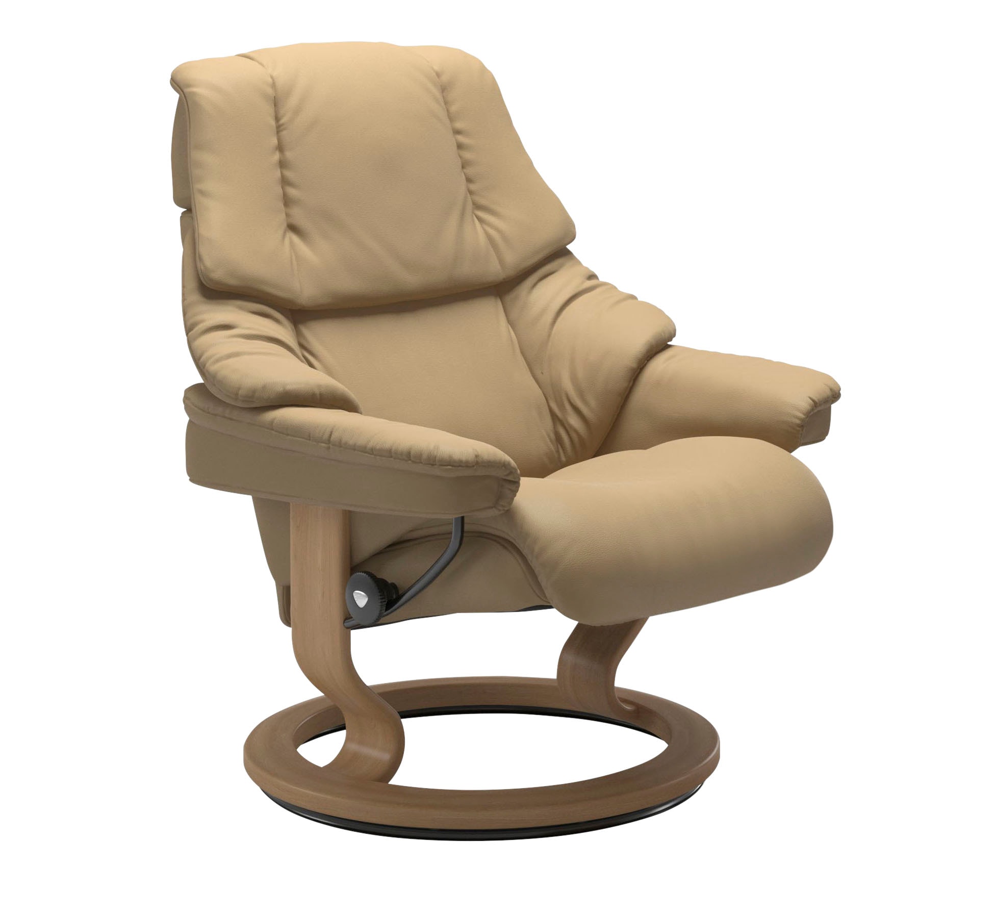 Stressless® Relaxsessel »Reno«, (Set, Relaxsessel mit Hocker), mit Hocker, mit Classic Base, Größe S, M & L, Gestell Eiche