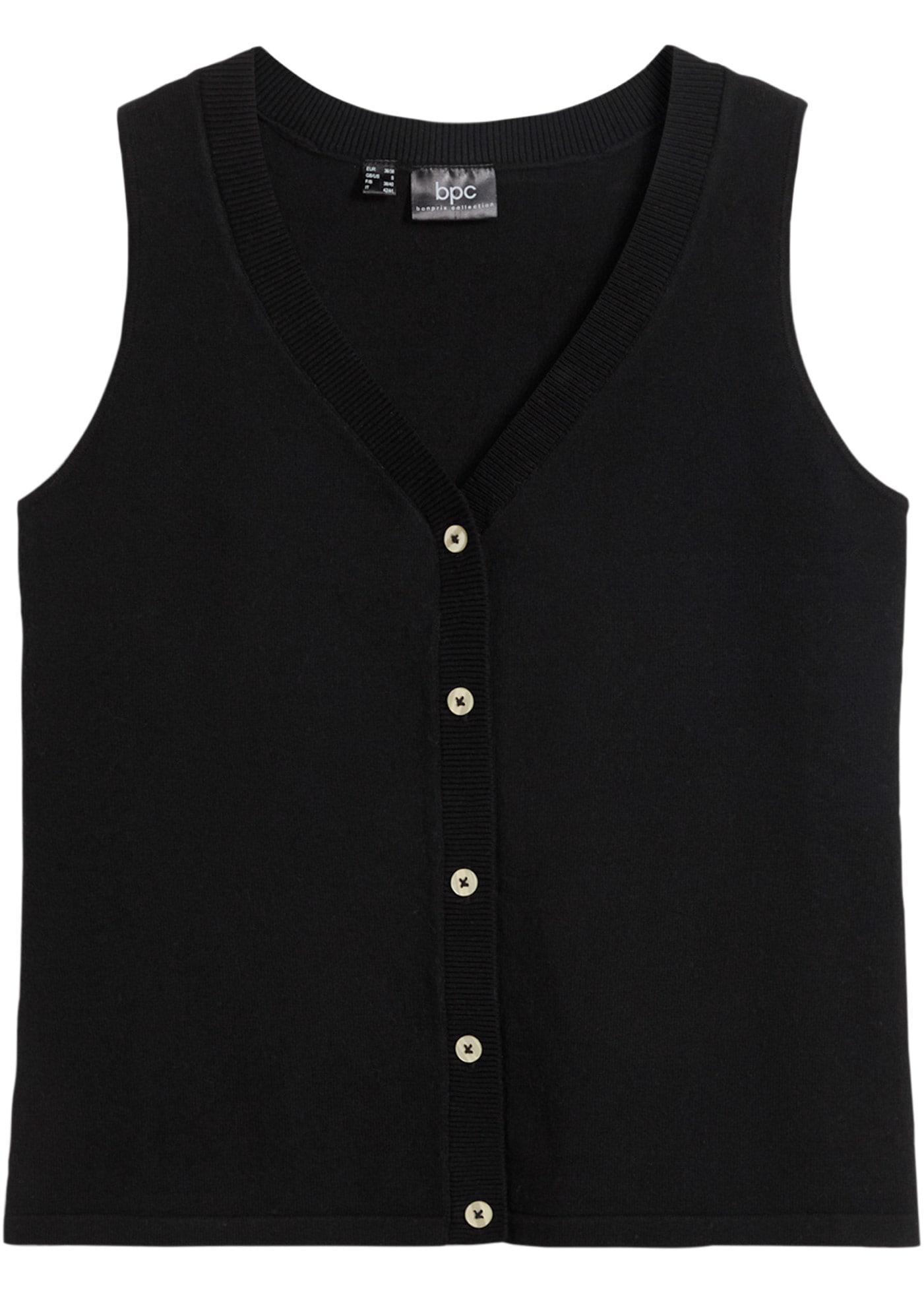 bonprix Strickweste »Feinstrick-Weste mit Knöpfen« mit Knopfleiste