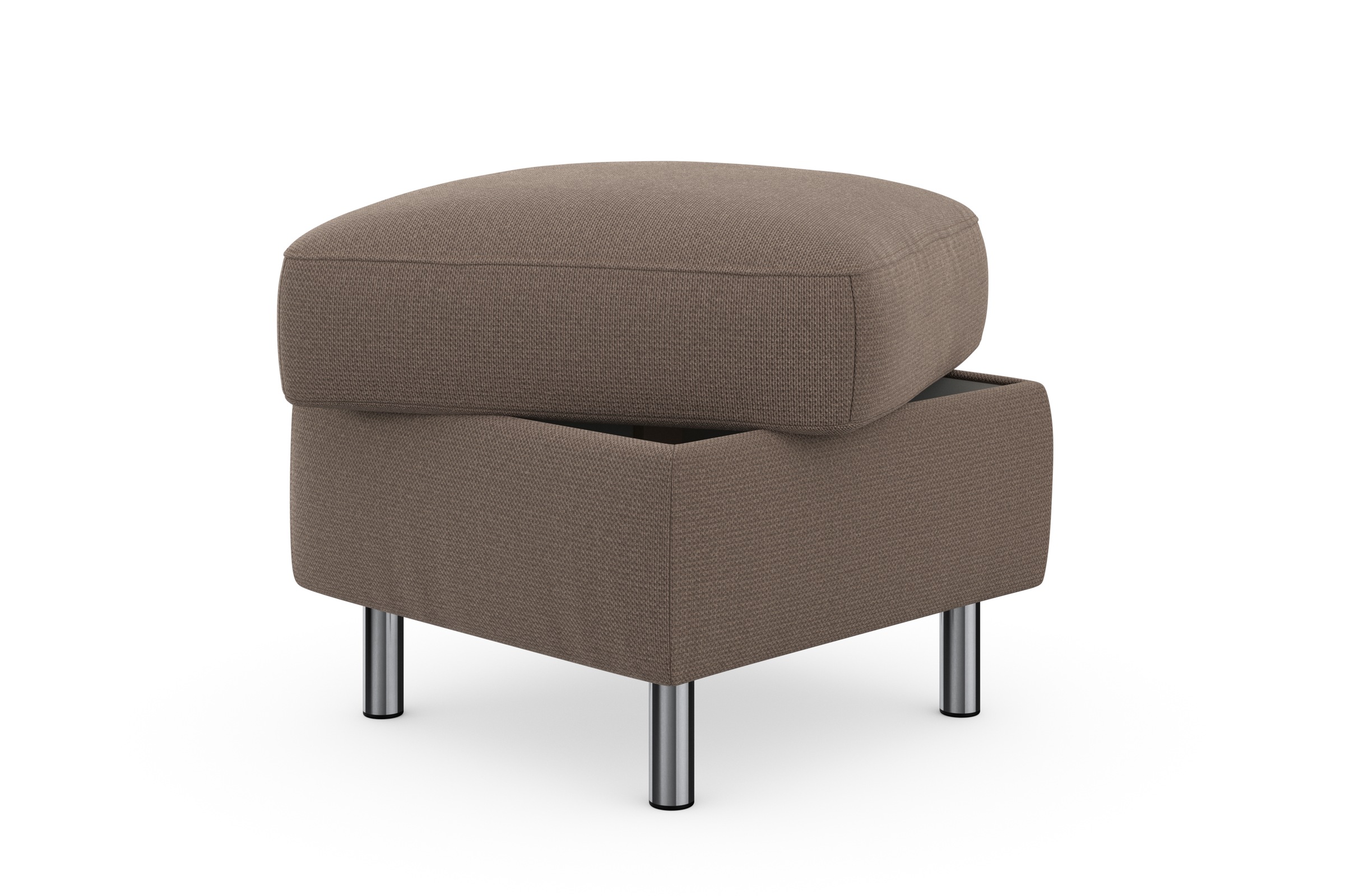 sit&more Stauraumhocker »Sinatra«, Sitzfläche ist abnehmbar, chromfarbene Metallfüße
