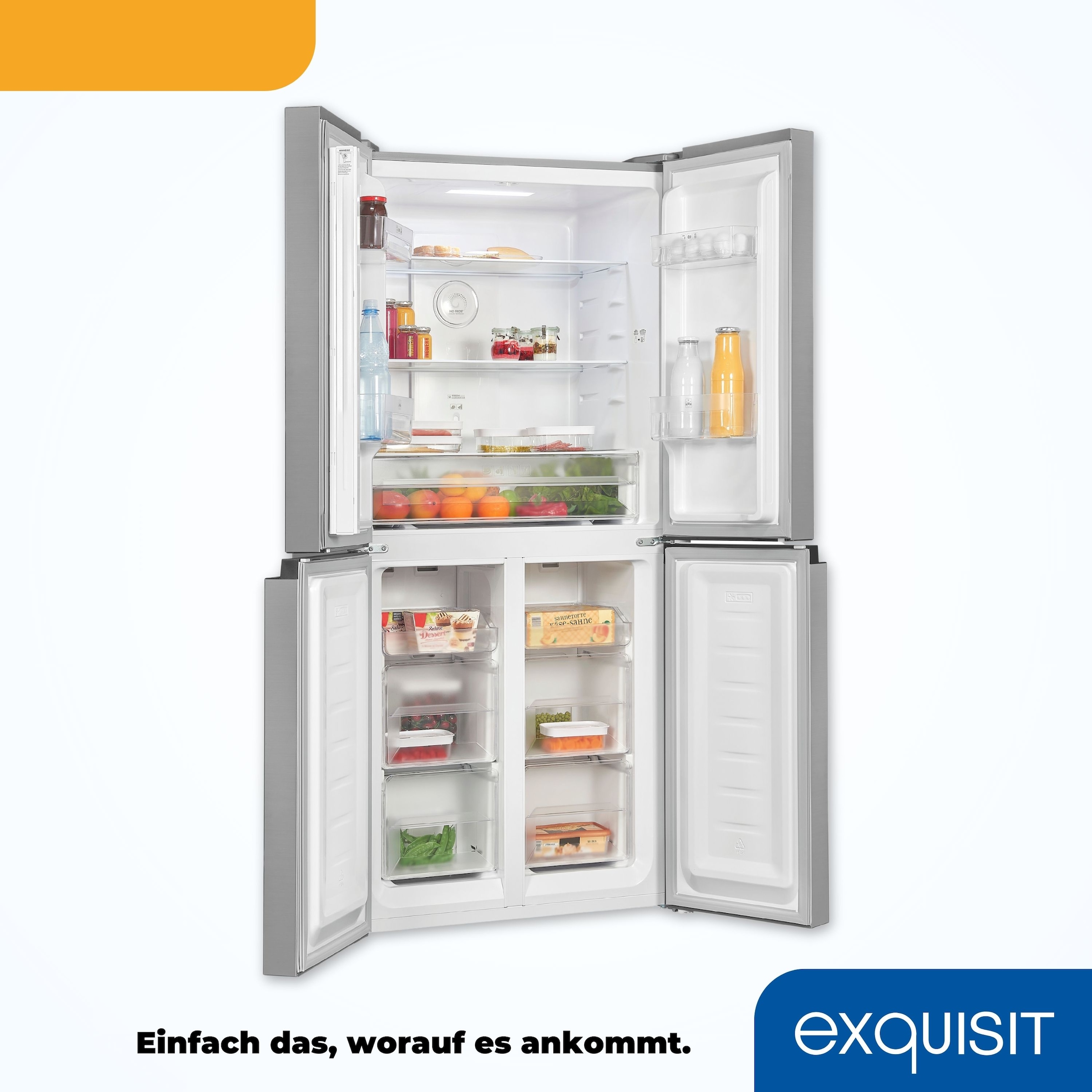 exquisit Multi Door »MD365-125-040D inoxlook« 180 cm hoch 79 cm breit