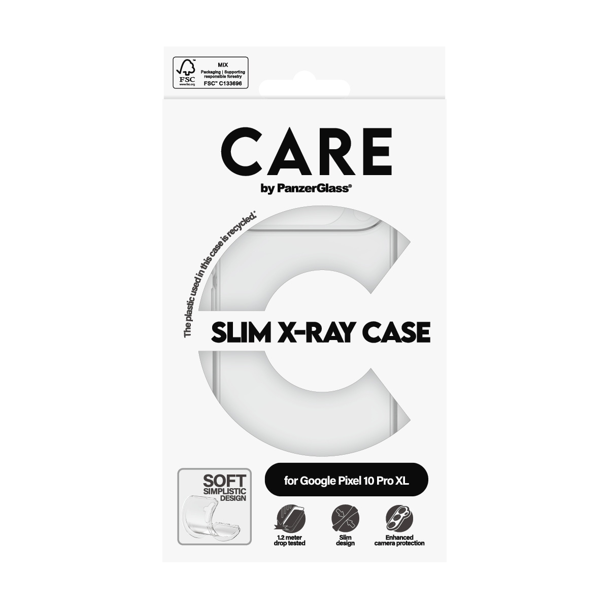 CARE by PanzerGlass Handyhülle »Slim X-Ray Case für Google Pixel 10 Pro XL«, Google Pixel 10 Pro XL, Backcover, Schutzhülle, Handyschutzhülle, Case, Schutzcase, stoßfest