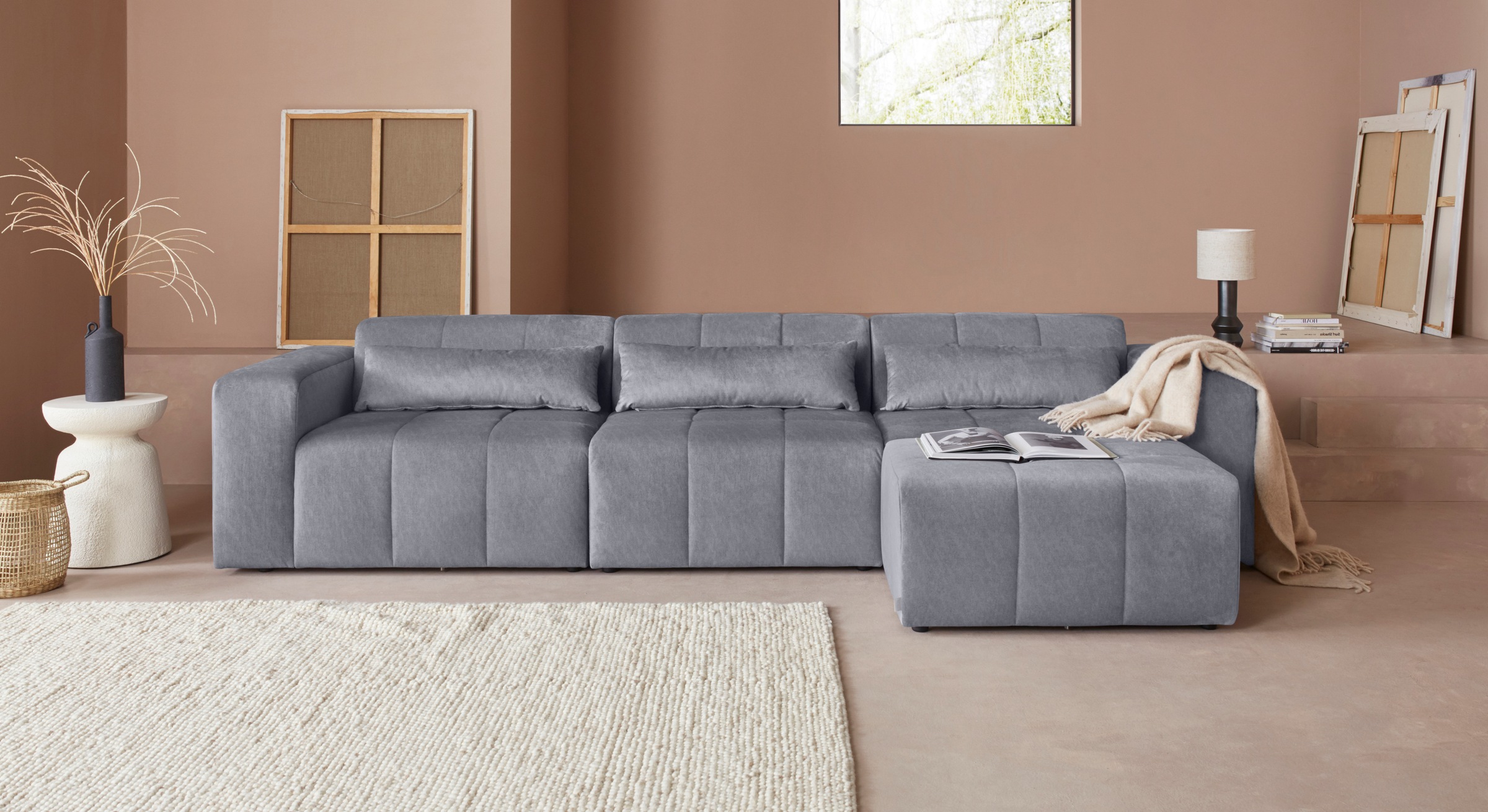 LeGer Home by Lena Gercke Ecksofa »Maileen L-Form«, Modulsofa, bestehend aus 4 Modulen, Farben mixbar
