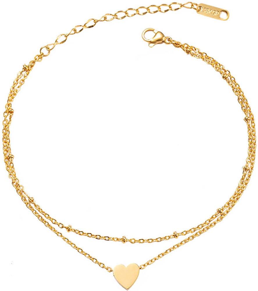 Firetti Fußketten Set »Schmuck Geschenk Körperschmuck Herz«