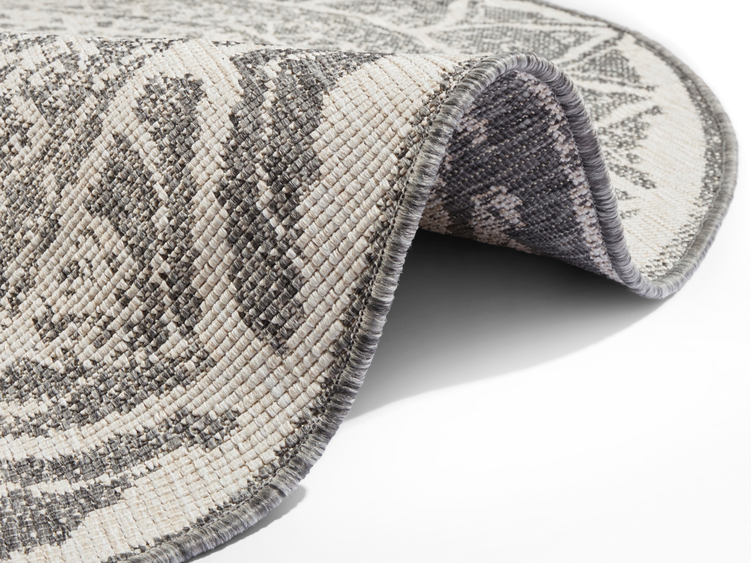 HANSE Home Teppich »Siruma Wendeteppich«, rund, 5 mm Höhe, In- & Outdoor, beidseitig, Orientalisch, Teppich, Garten, Flur