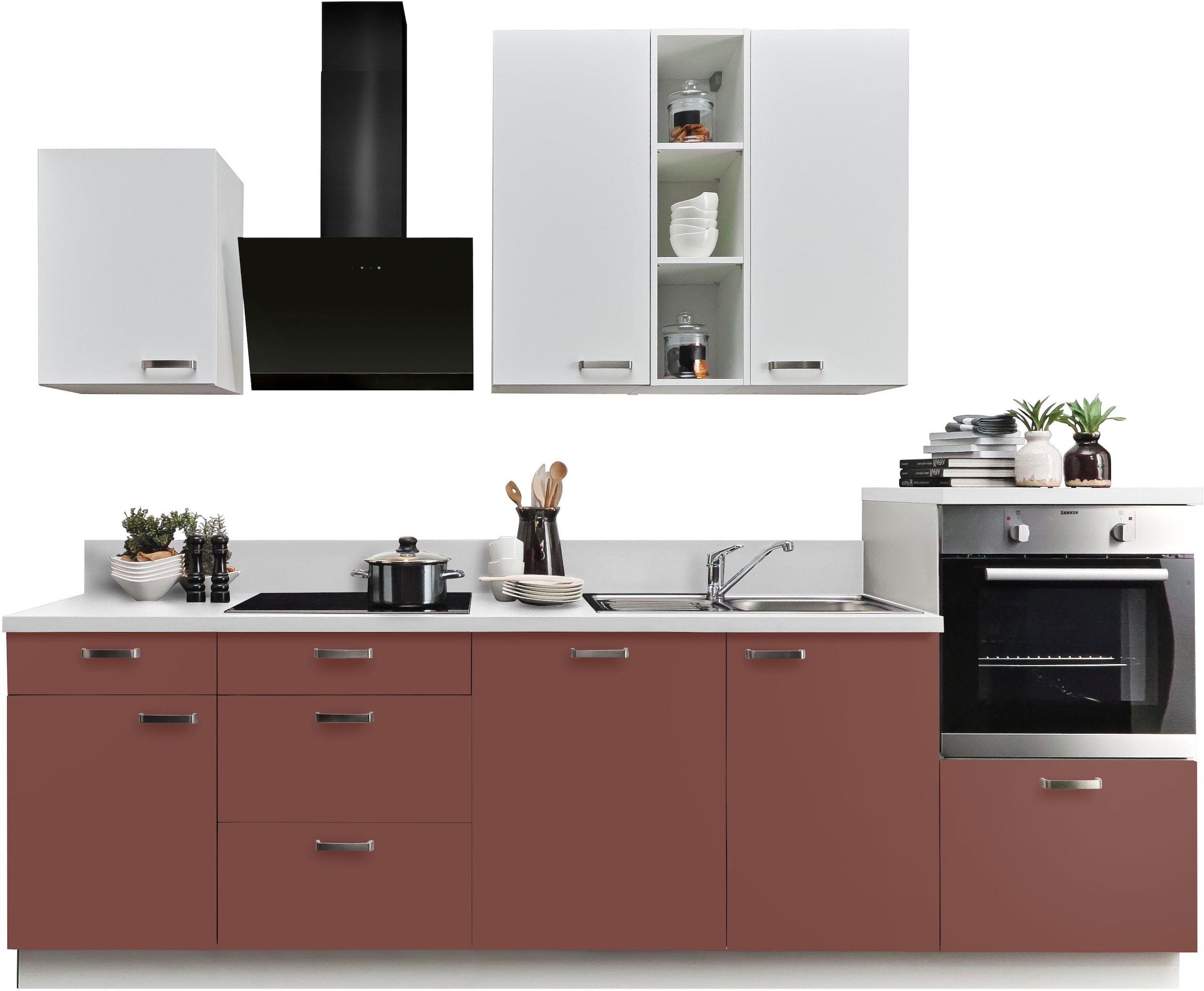 KOCHSTATION Küchenzeile ""KS-Bari", wahlw. mit E-Geräten & Geschirrspüler" günstig online kaufen