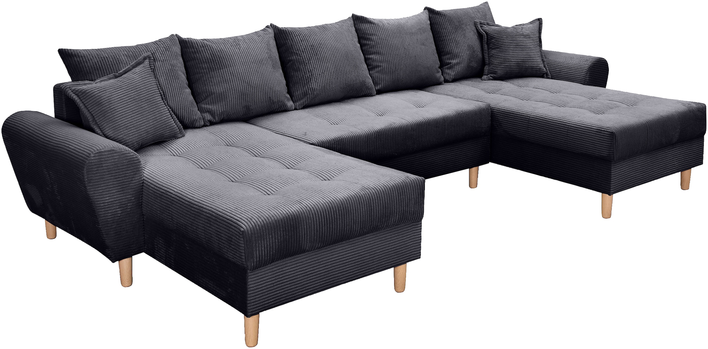 COLLECTION AB Wohnlandschaft »Raisa U-Form«, mit Federkern, Kissen und Steppung im Sitzbereich
