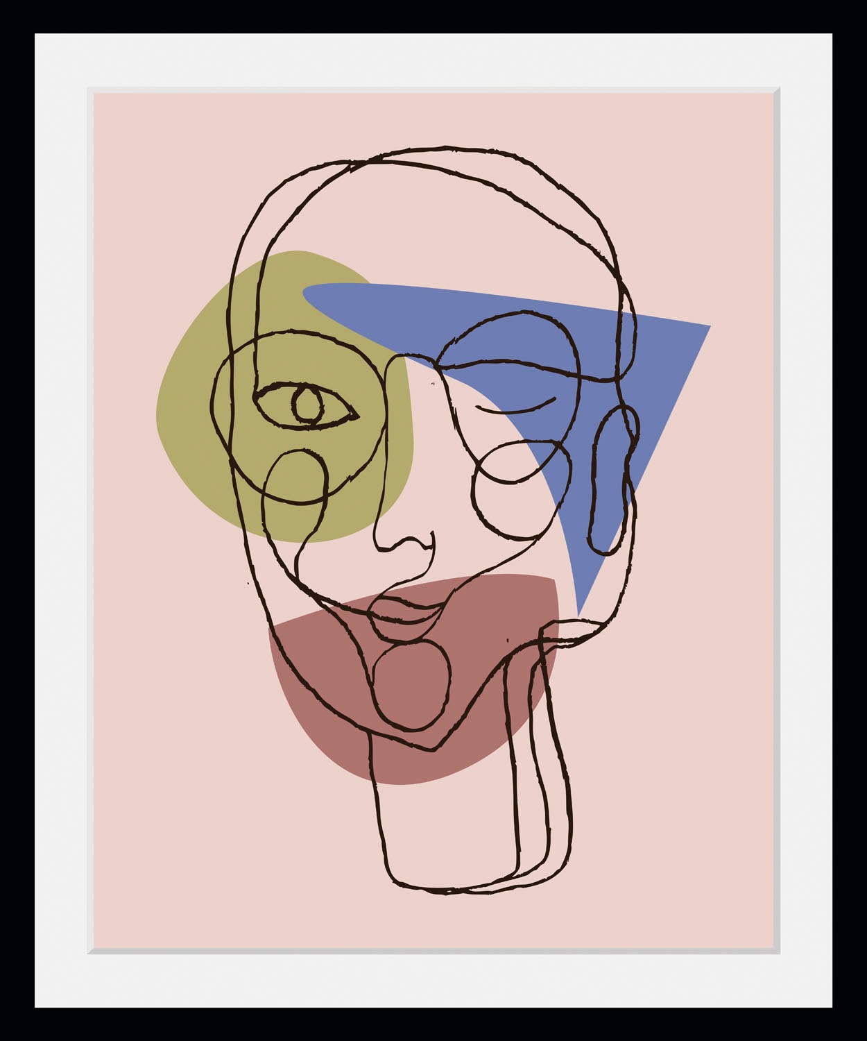 queence Bild »Pastella« Abstrakt | Figuren | Frau | Gemälde | Gesicht 1 Stk. tlg. HD Premium Poster-Druck inkl. Holzrahmen